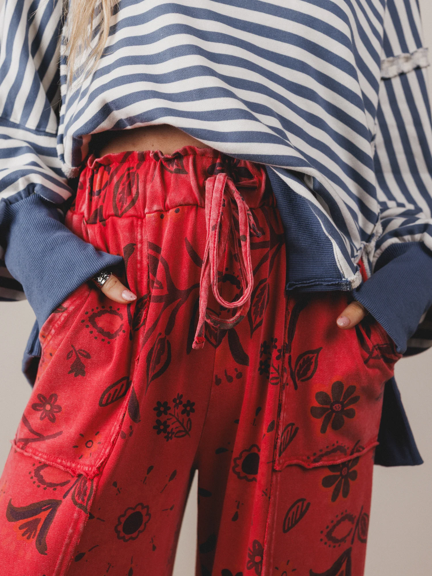Groove Garden Pants - Red - Image 3