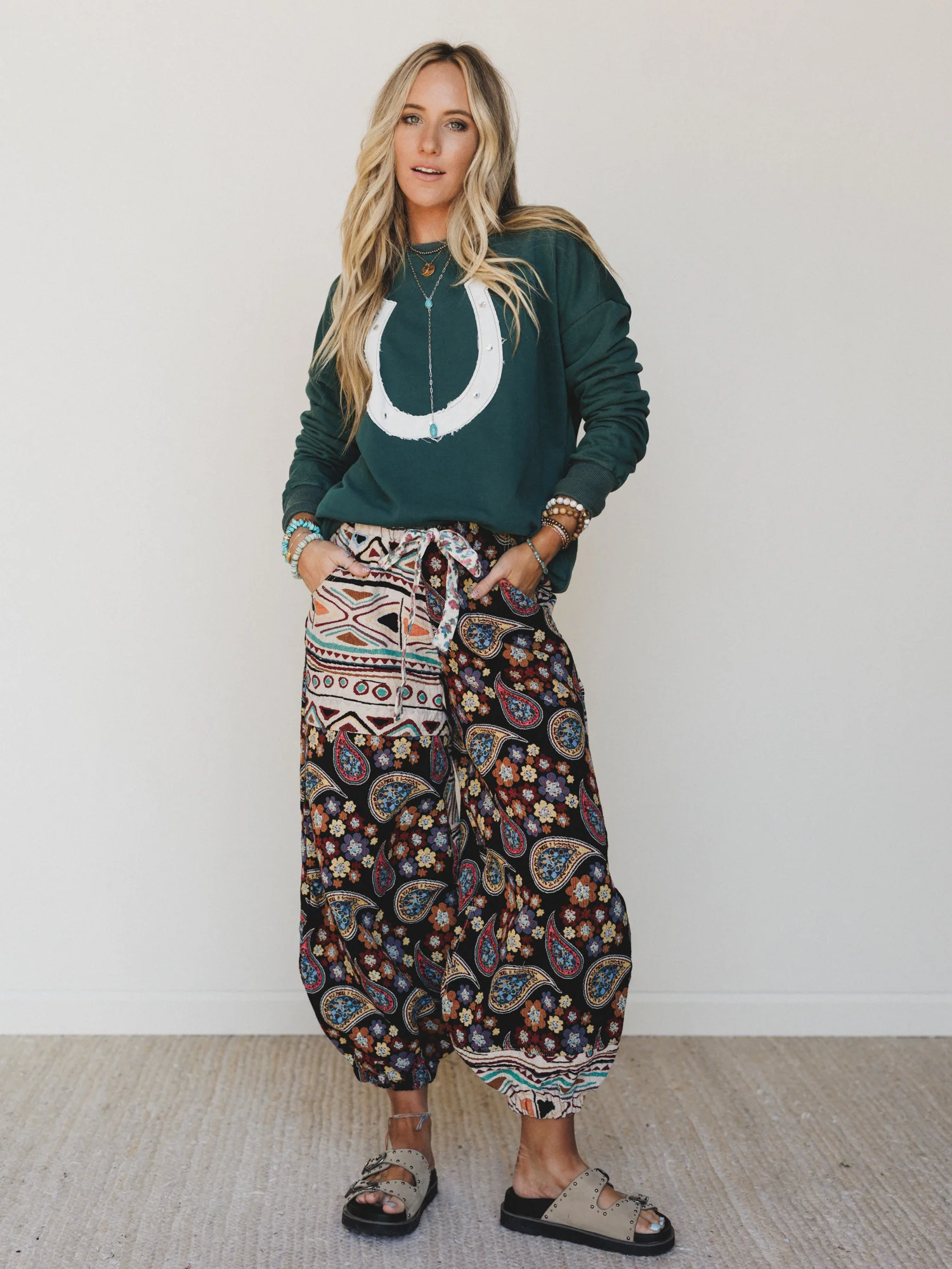 Groovy Effect Pants - Black Multi - Image 6