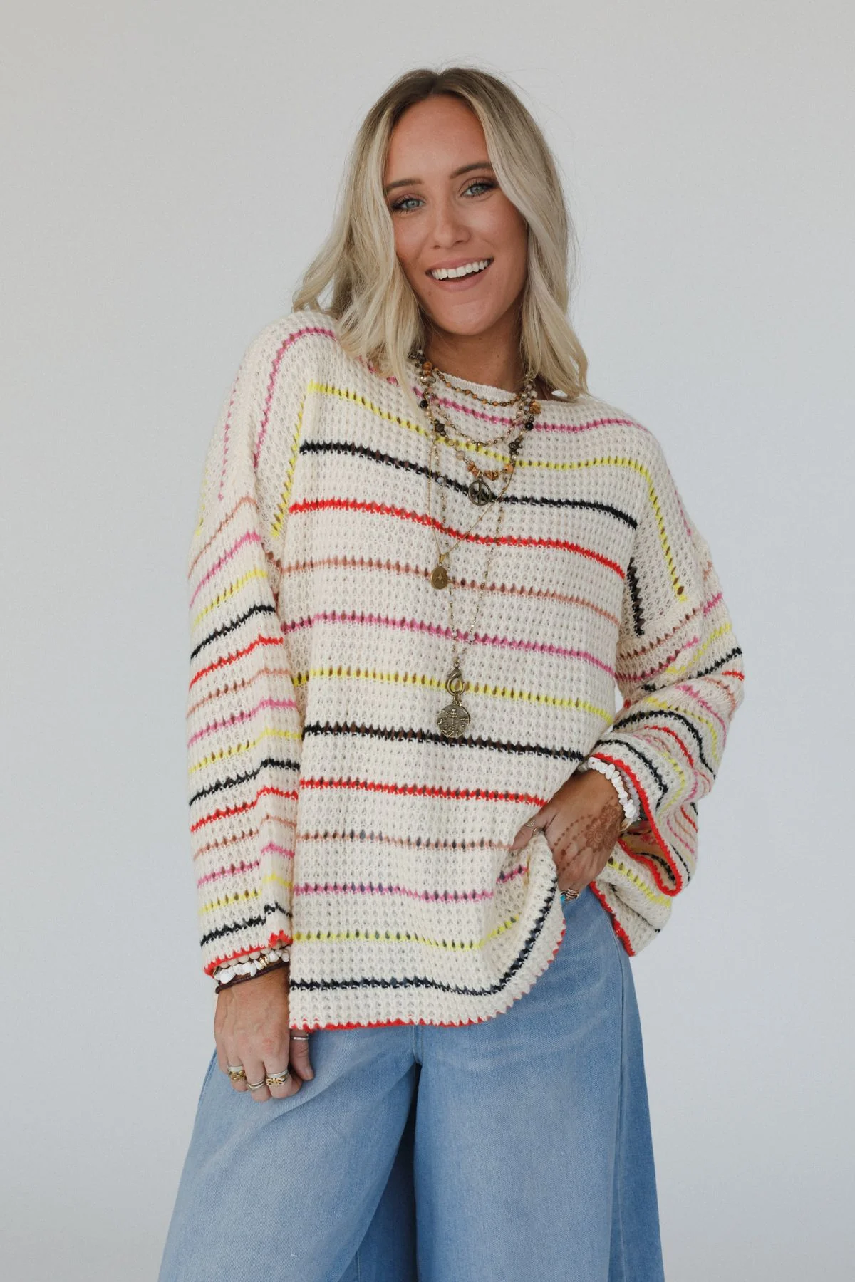 Halo Breeze Bell Sleeve Sweater - Multi - Image 2