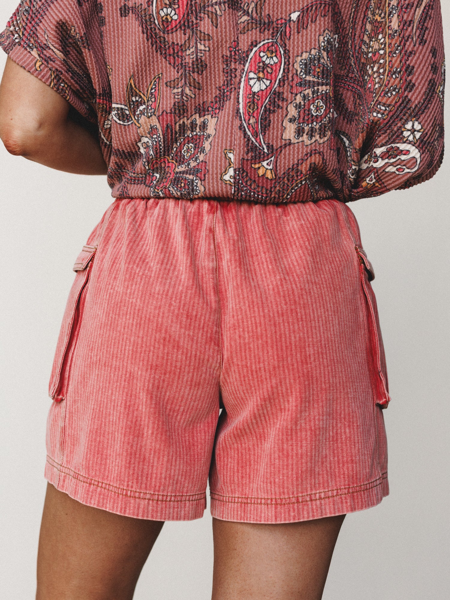Halo Cargo Shorts - Vintage Red - Image 3