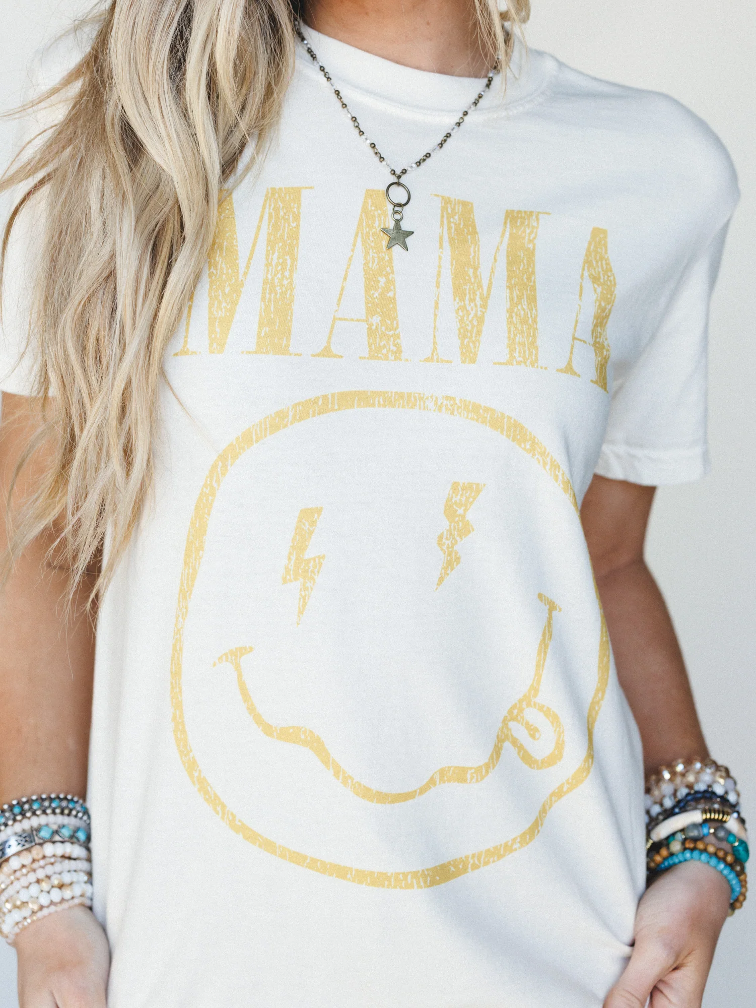 Happy Mama Tee - Ivory - Image 2