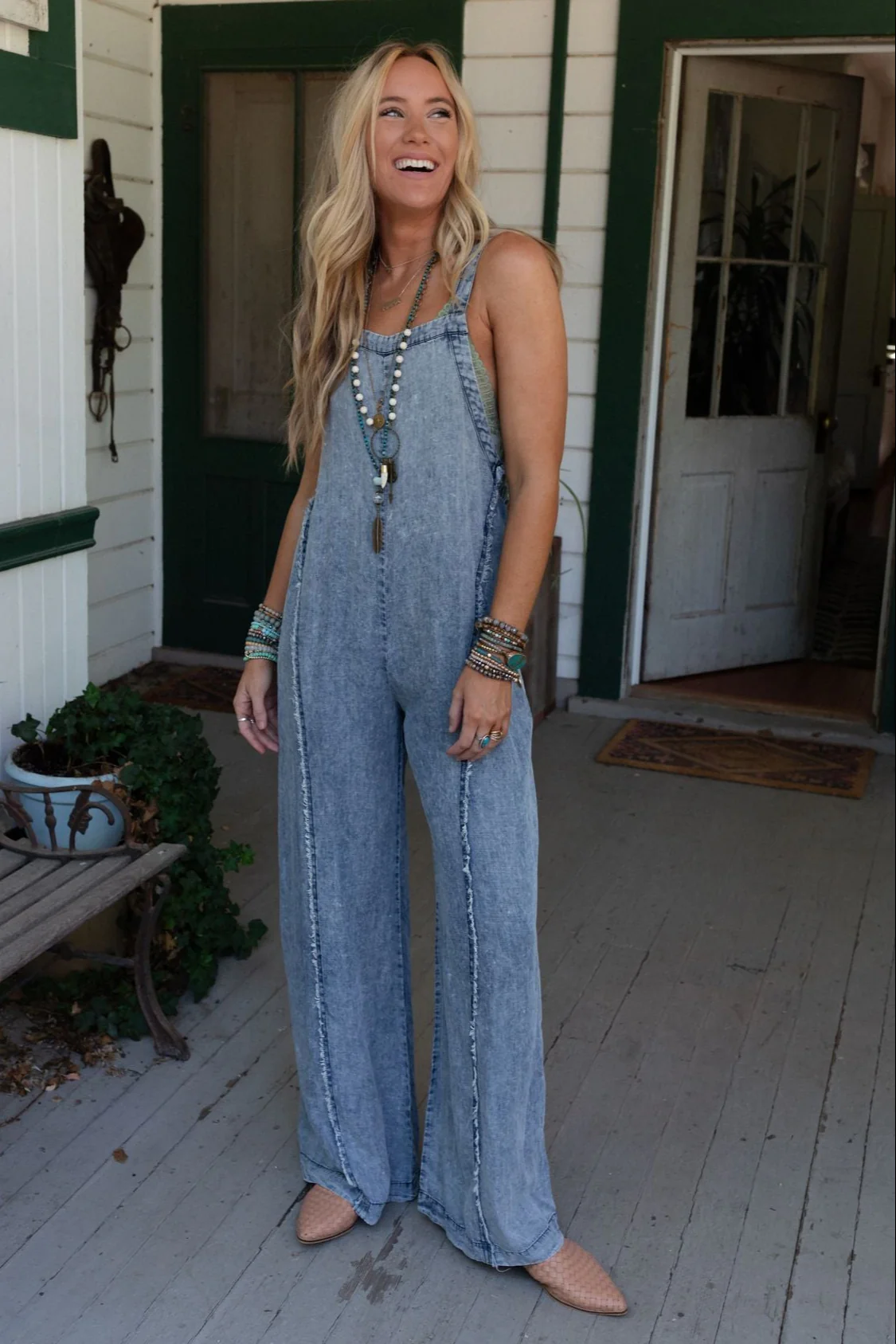 Harley Washed Jumpsuit - Denim - Image 6