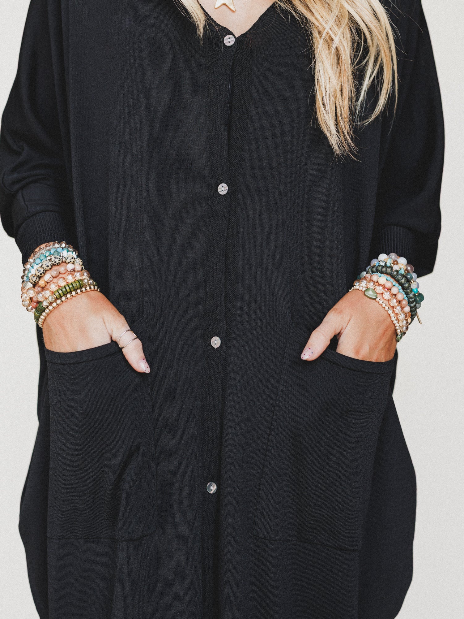 Harper Duster Dress - Black - Image 3