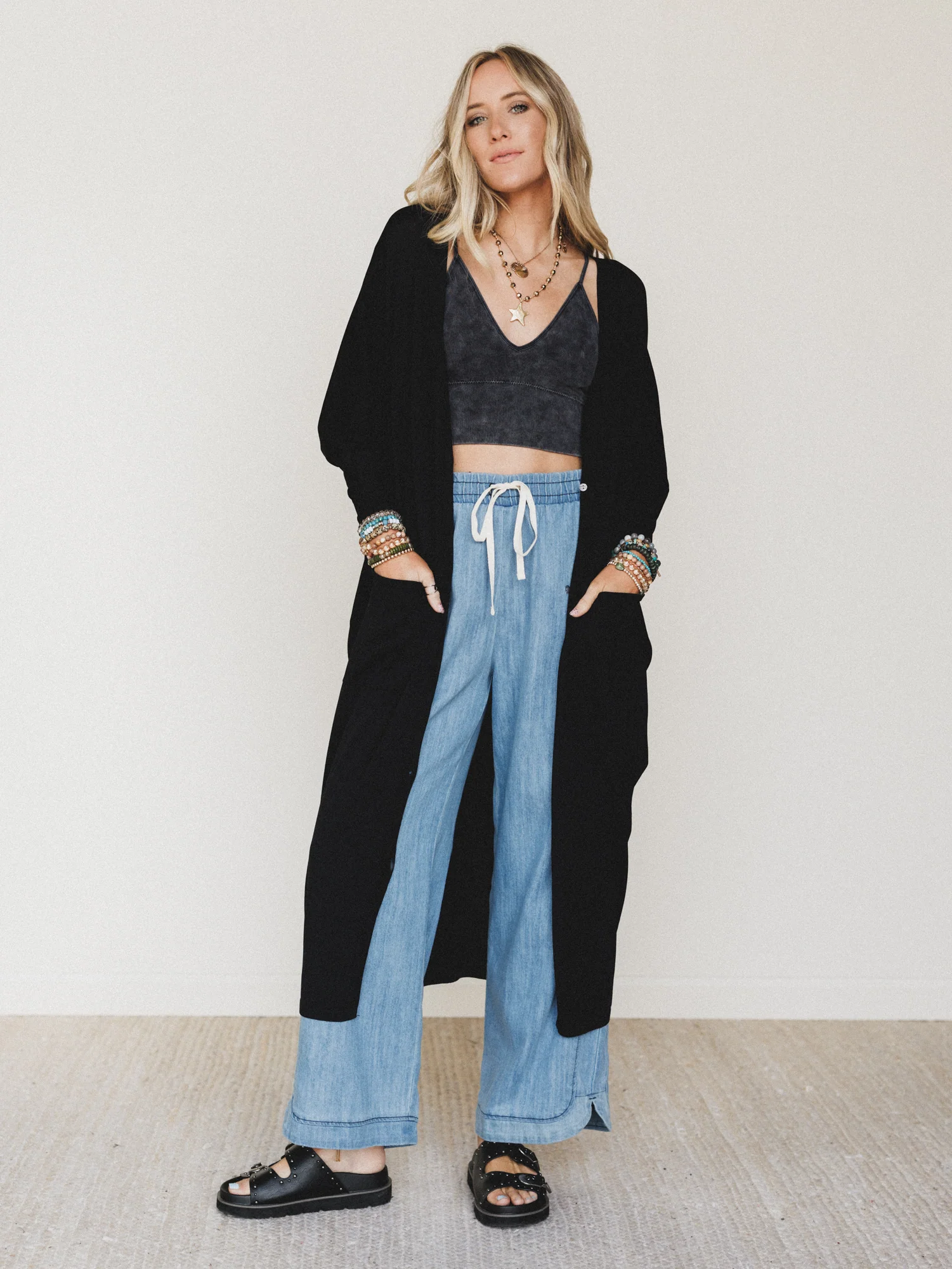 Harper Duster Dress - Black - Image 5