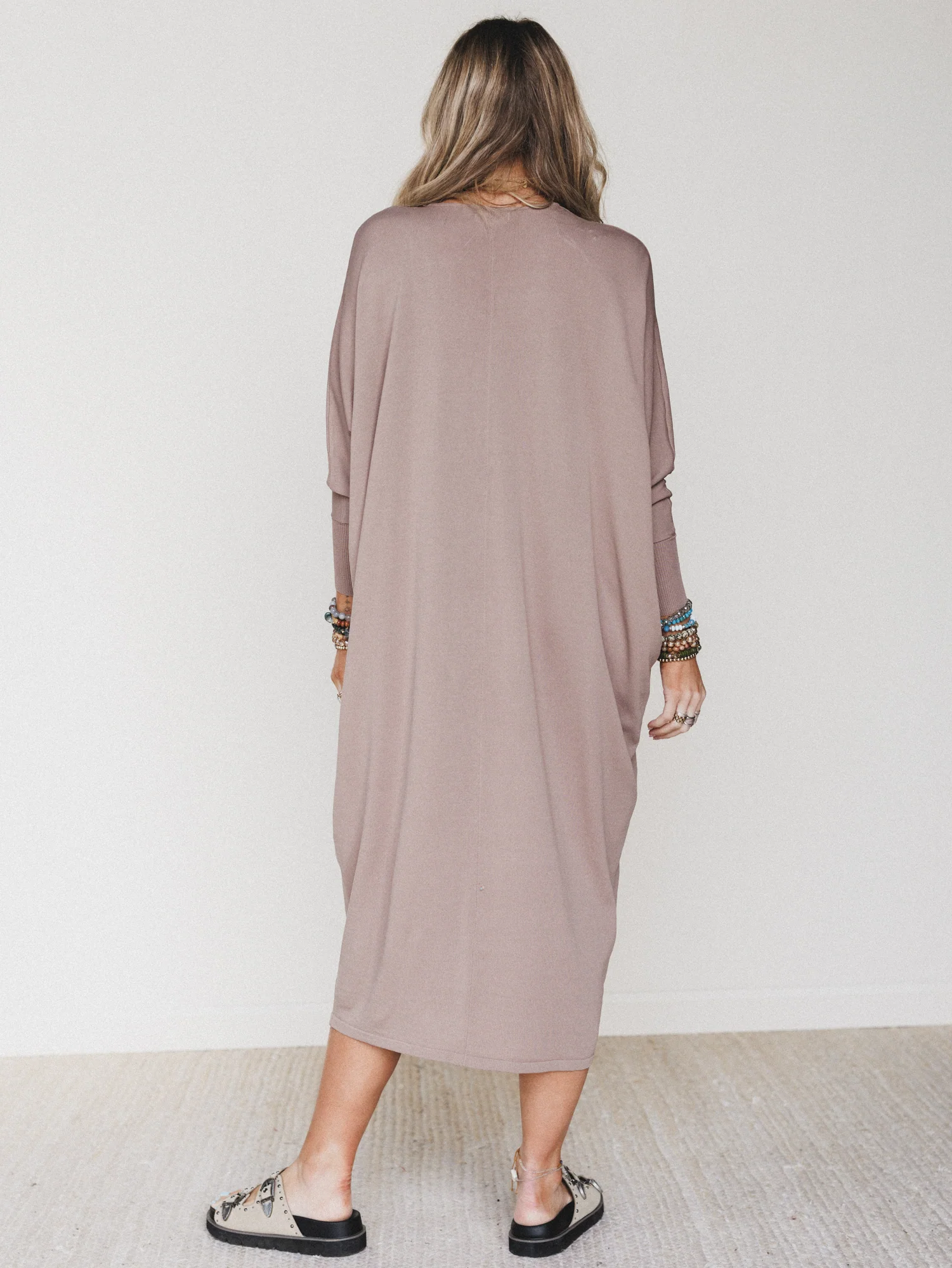 Harper Duster Dress - Mushroom - Image 7