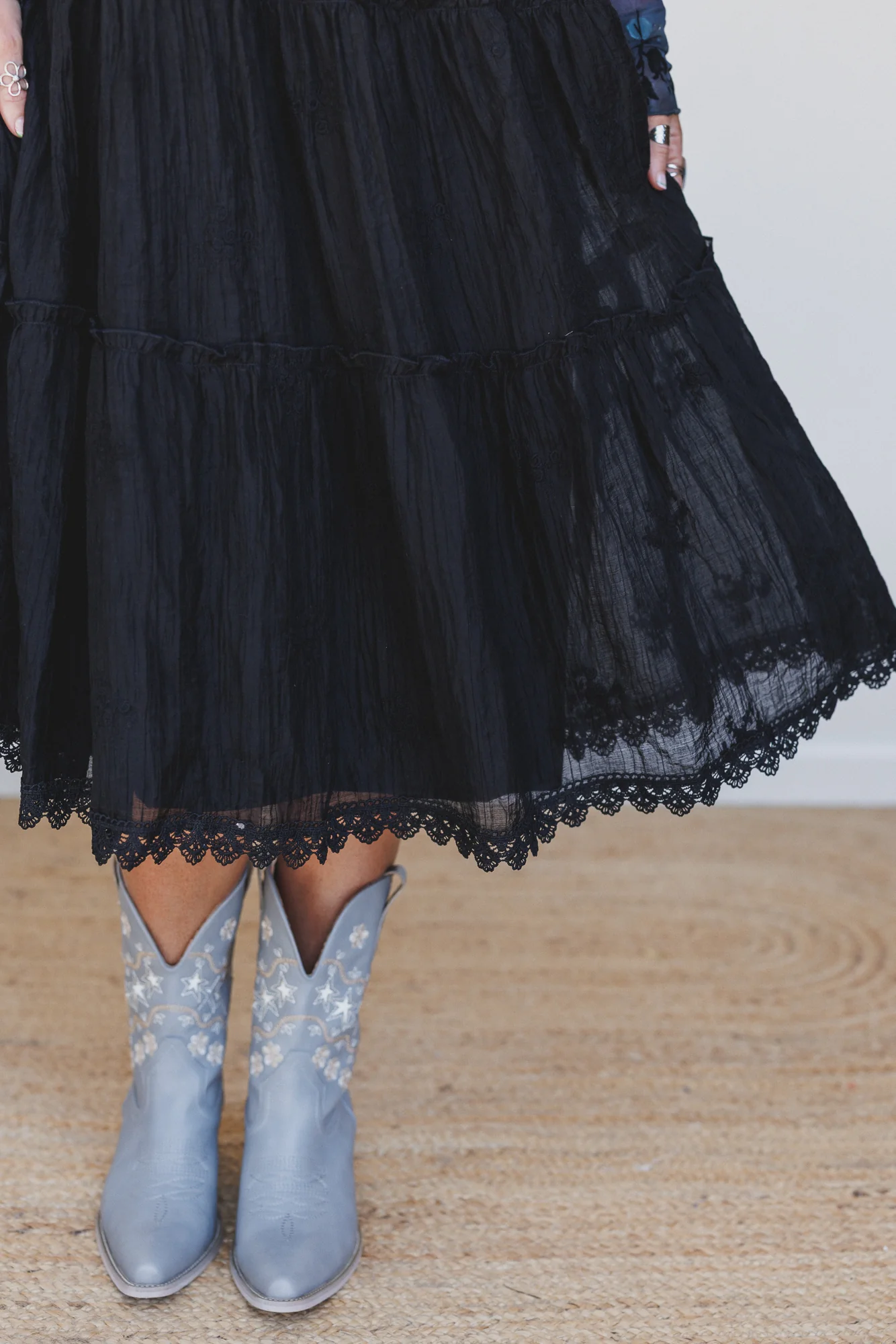 Harvest Haze Overalls Dress - Black - Image 4