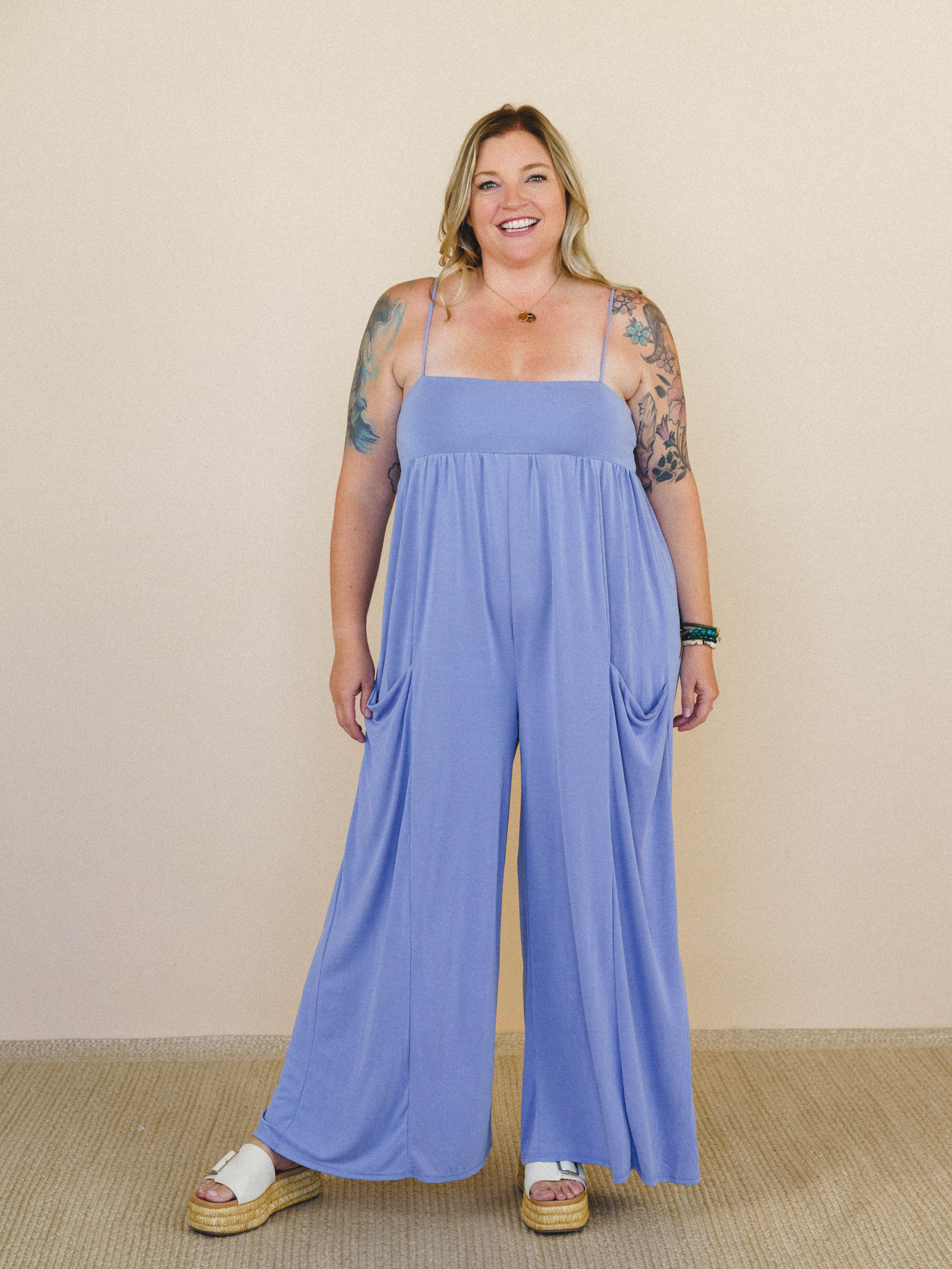Heart of Posey's Jumpsuit - Blue - Image 2