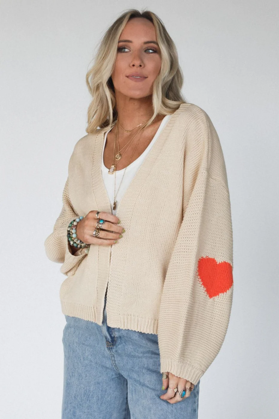 Hearts Desire Knit Cardigan - Orange - Image 4