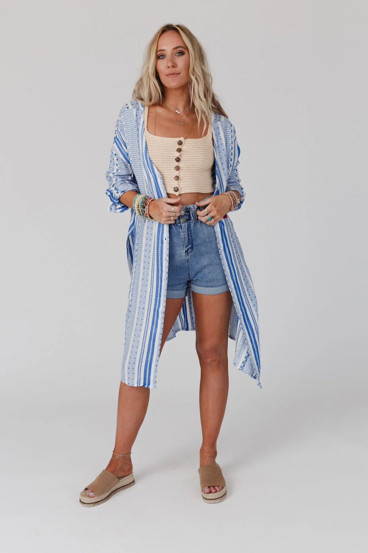 Heatwaves Button Down Brami - Oatmeal - Image 6