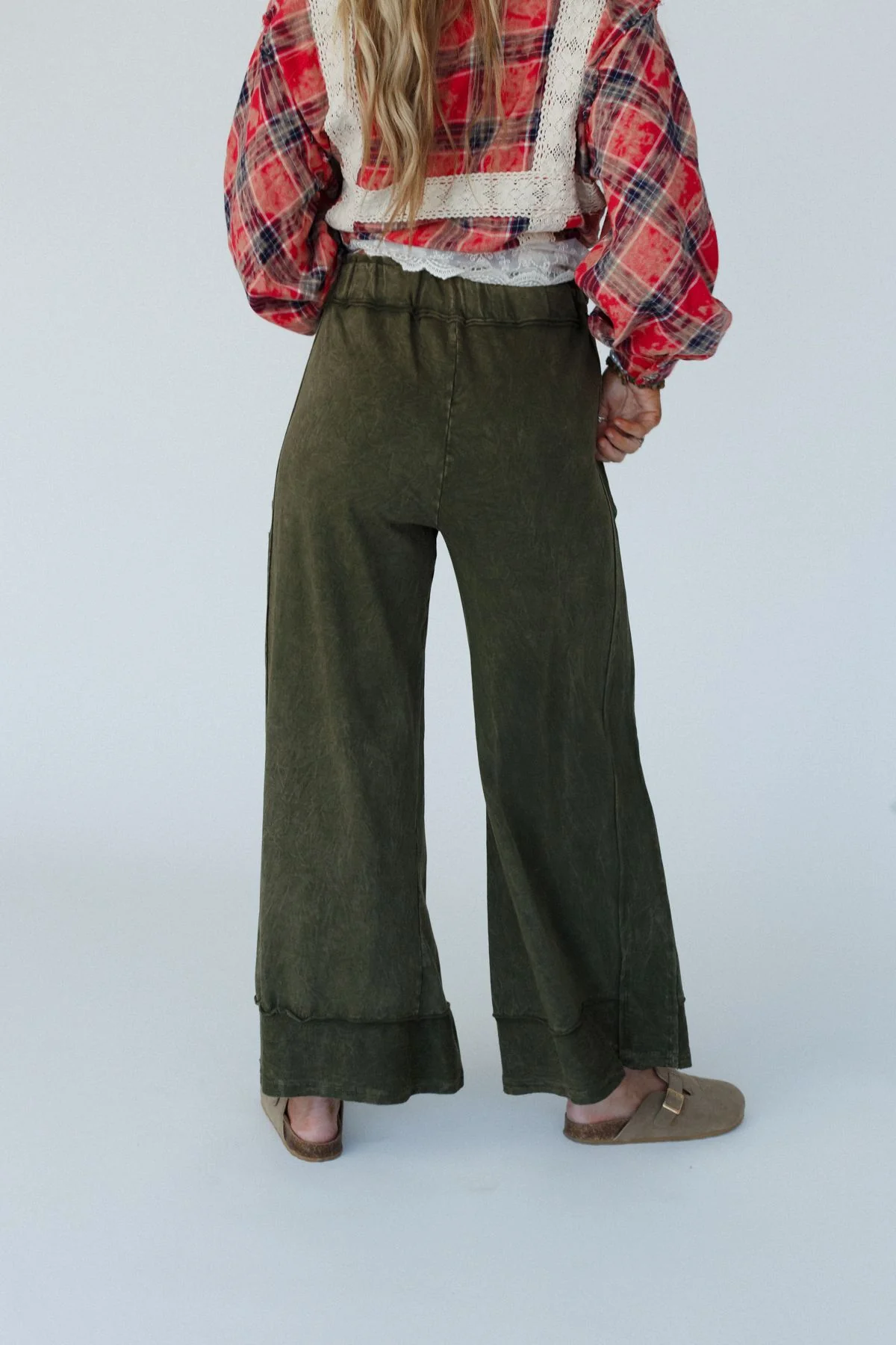 The Nest Heaven Sent Wide Leg Pant - Olive - Image 9