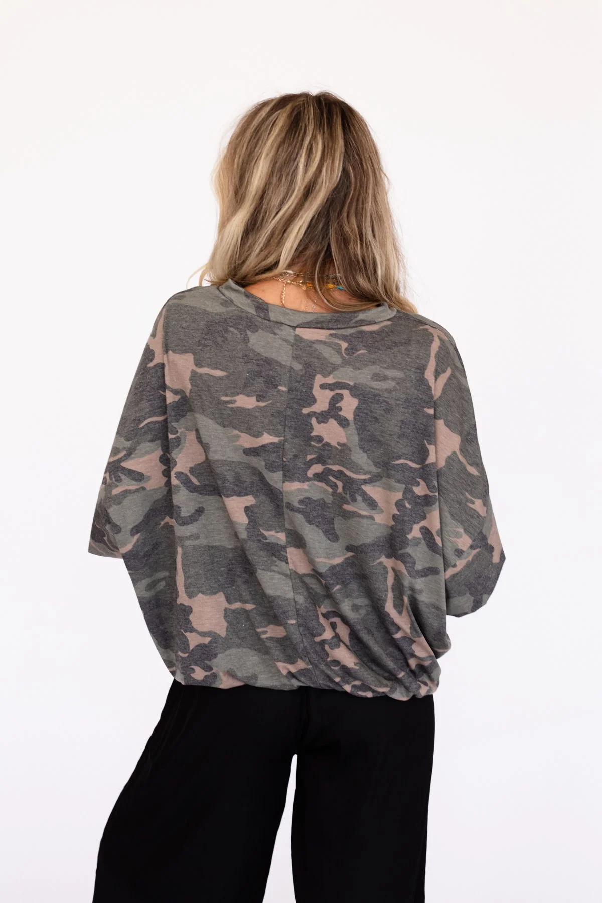 Here For Camo Top - Olive - Image 3