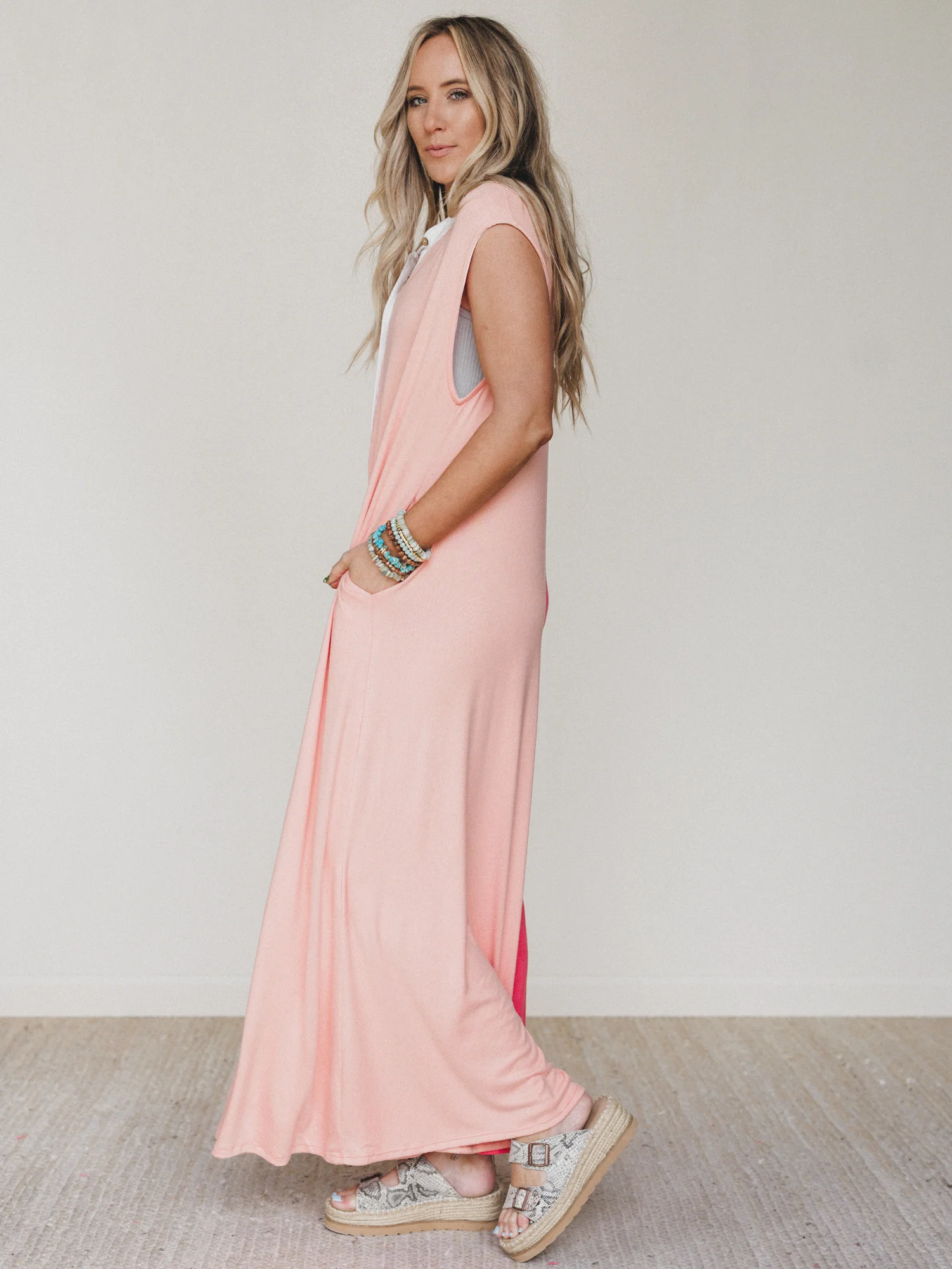 Here for the Party Jumpsuit - Coral Salmon - Image 4