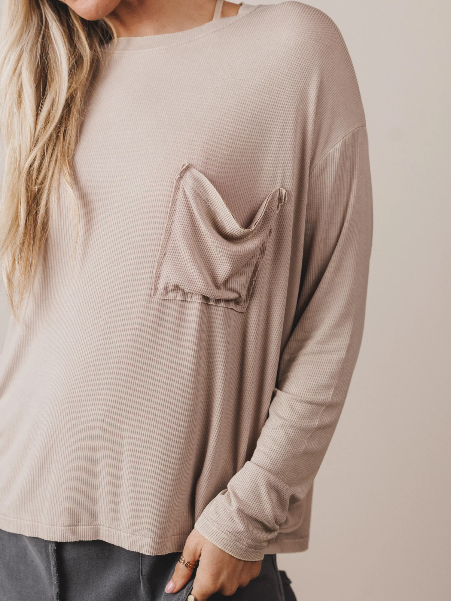 Here To There Pocket Tee - Ash Mocha - Image 2