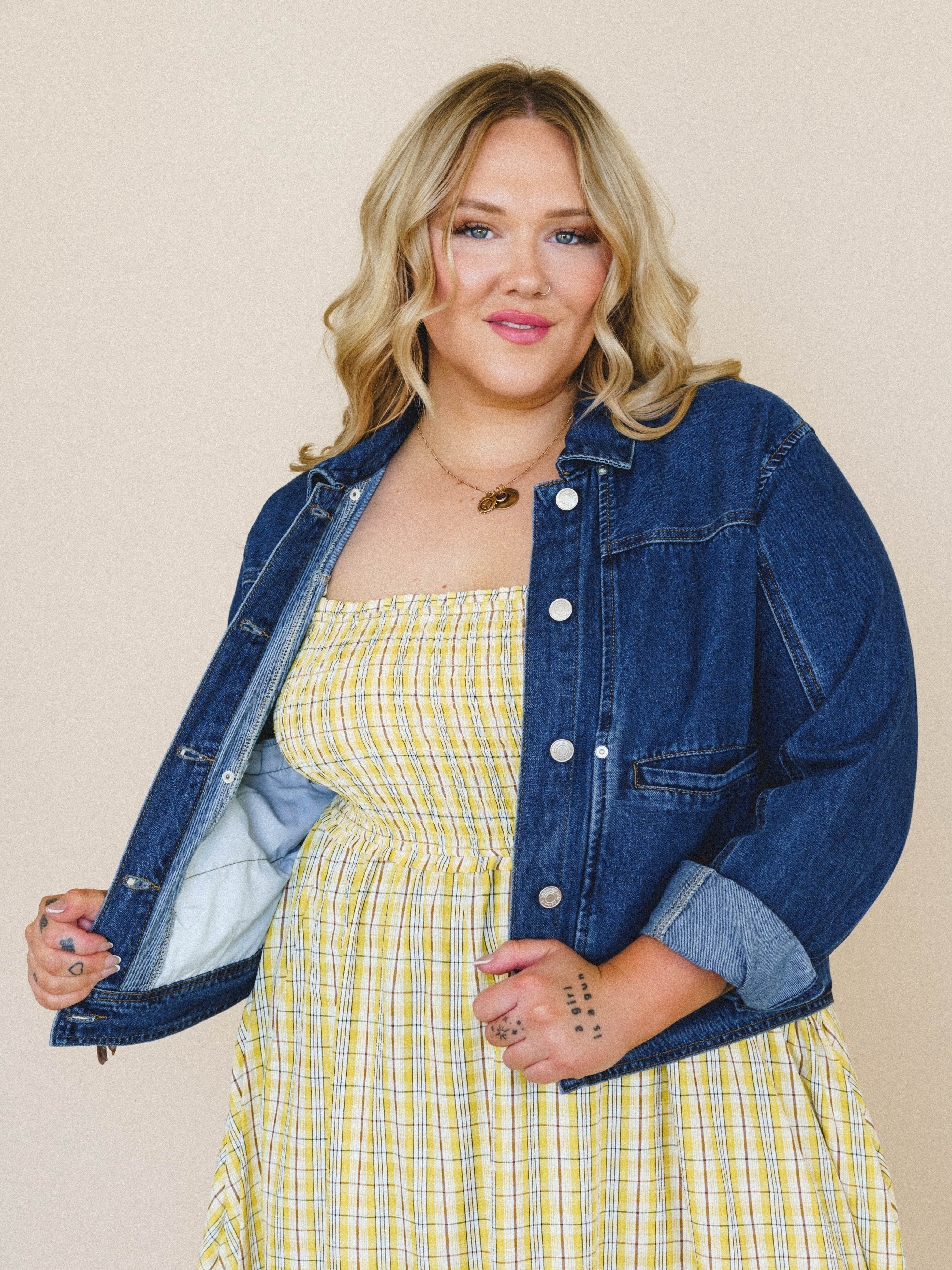 Heroine Harmony Removeable Cape Denim Jacket - Denim - Image 4