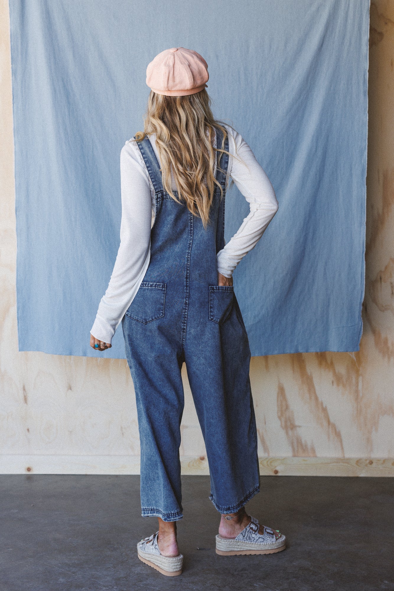 High Hopes Flower Patch Overalls - Dark Denim - Image 4