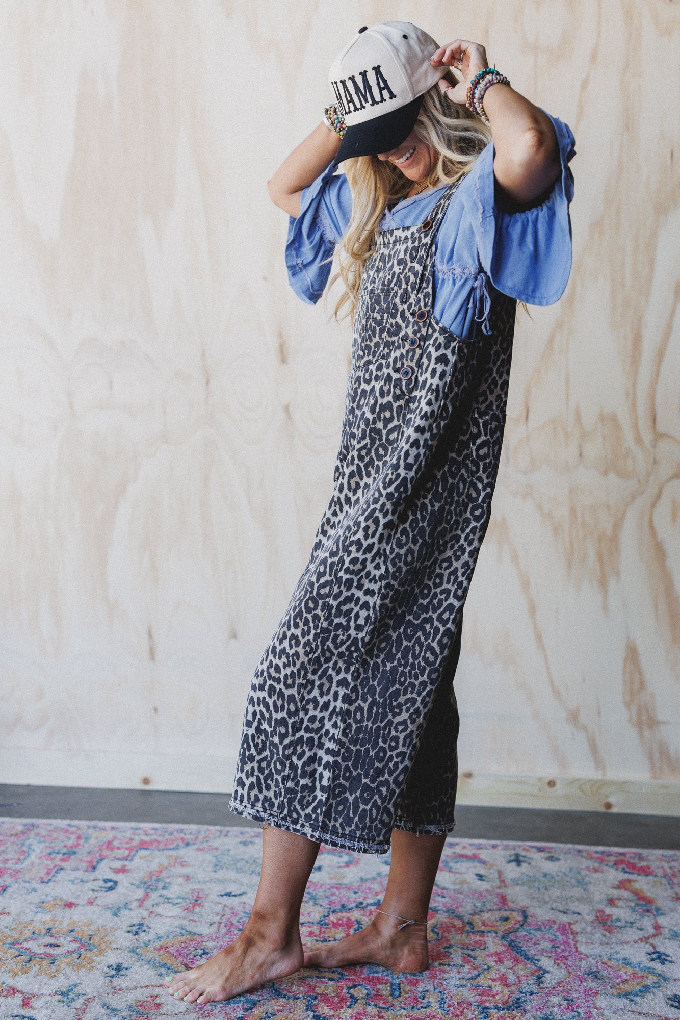 High Hopes Leopard Print Overalls - Ash Leopard - Image 3
