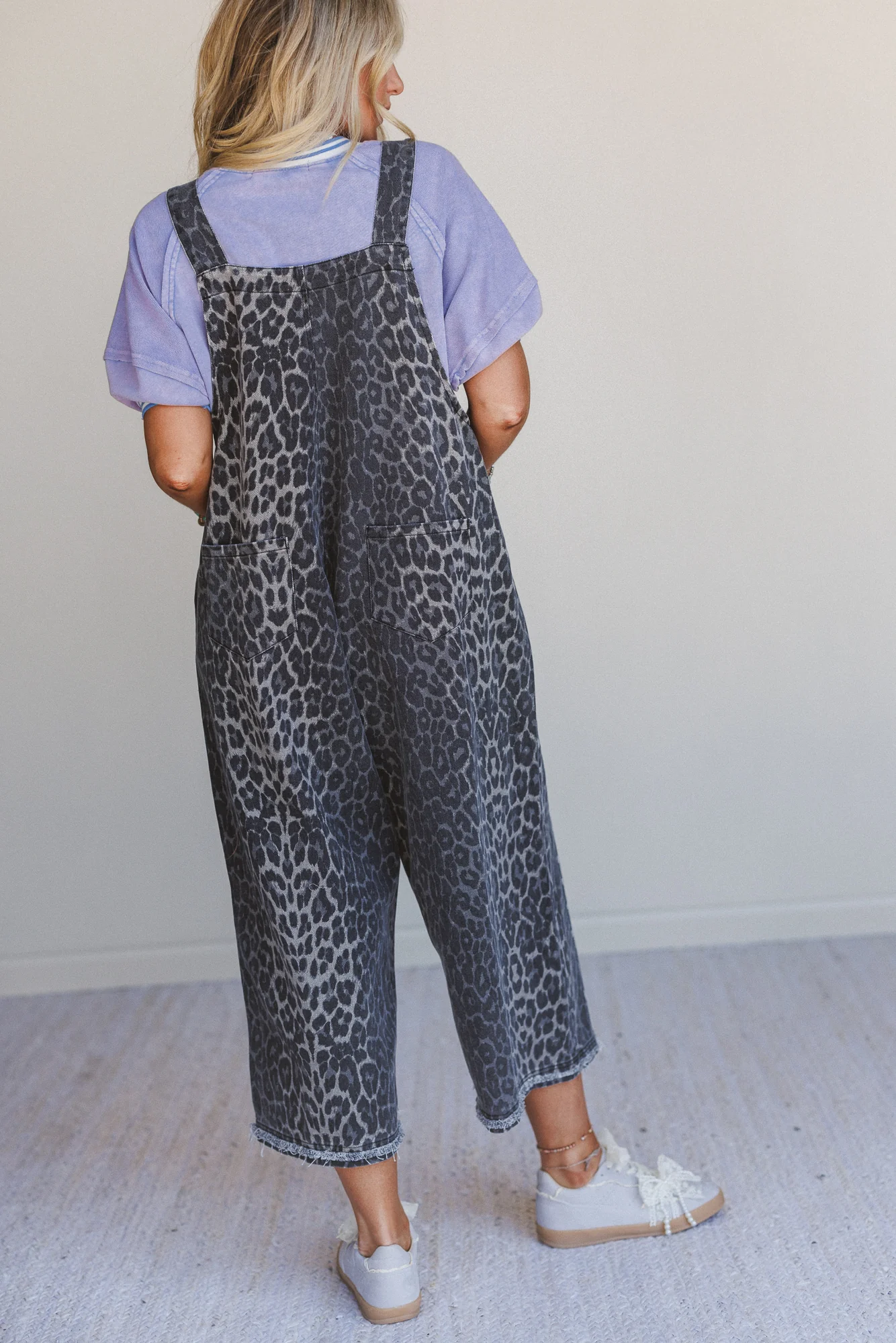 High Hopes Leopard Print Overalls - Gray Leopard - Image 6