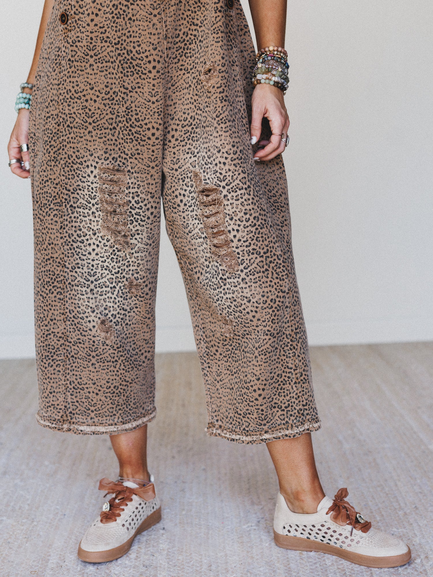 High Hopes Slouchy Denim Overalls - Mocha Brown - Image 4