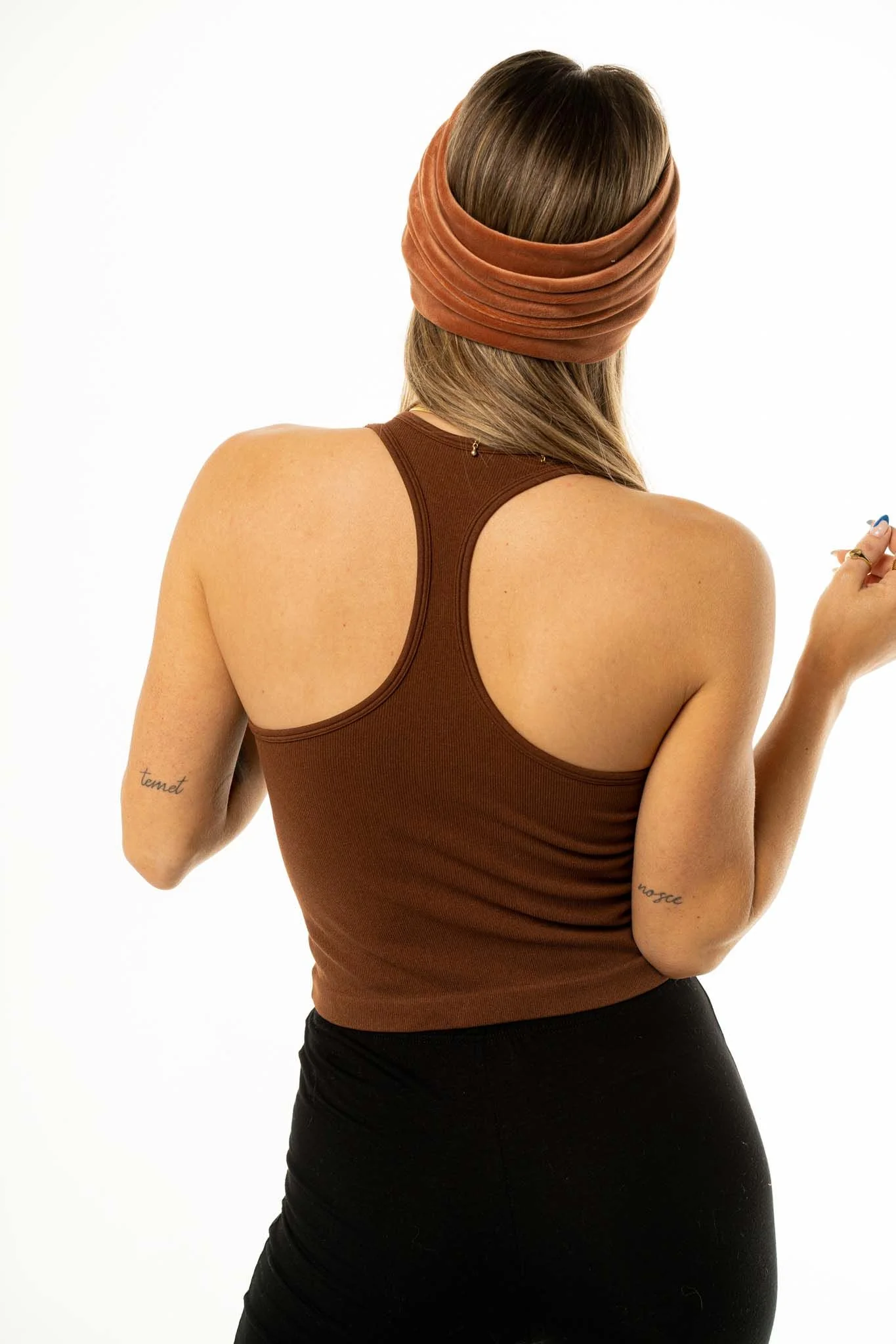 High Neck Racerback Brami - Brown - Image 5