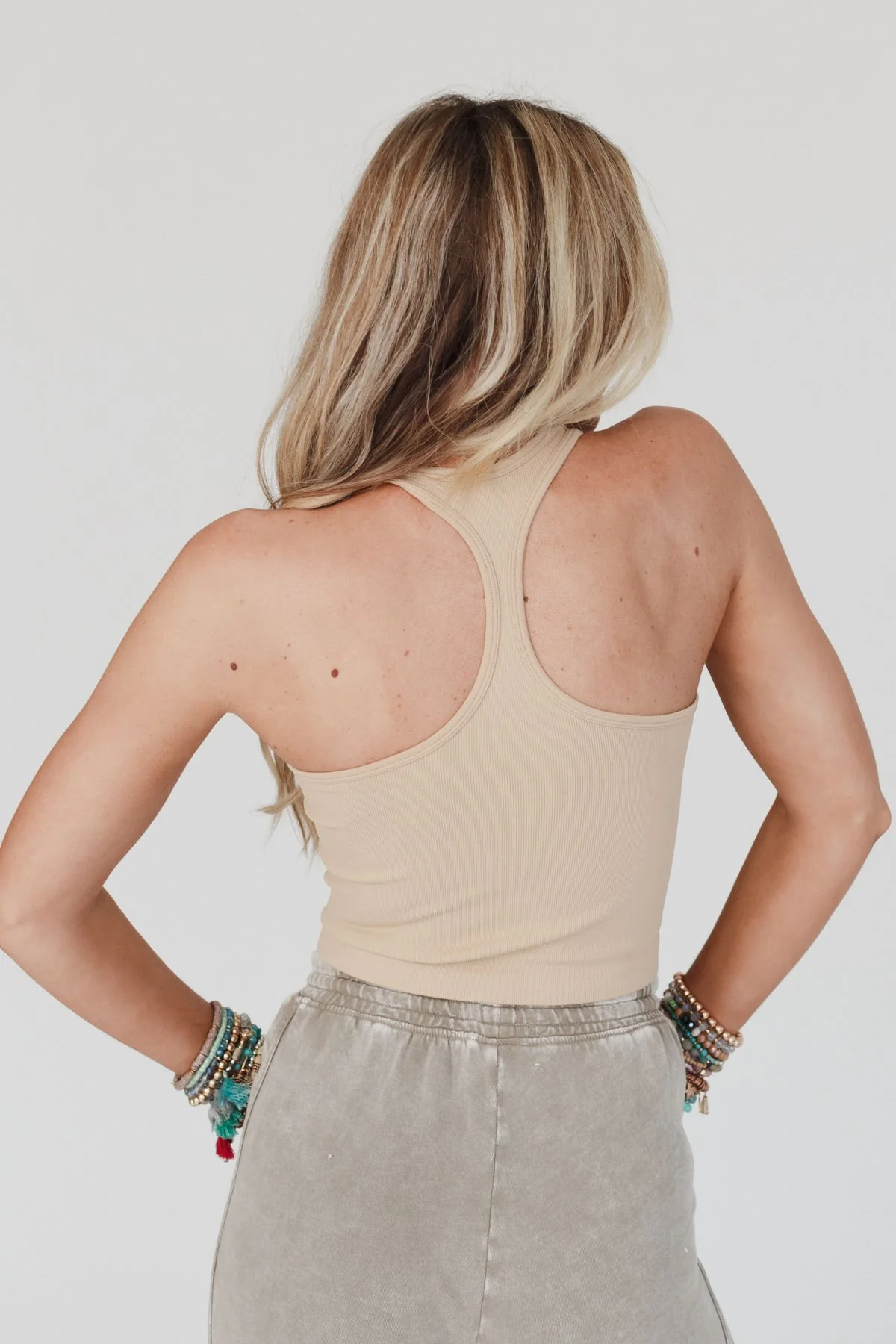 High Neck Racerback Brami - Nude - Image 2