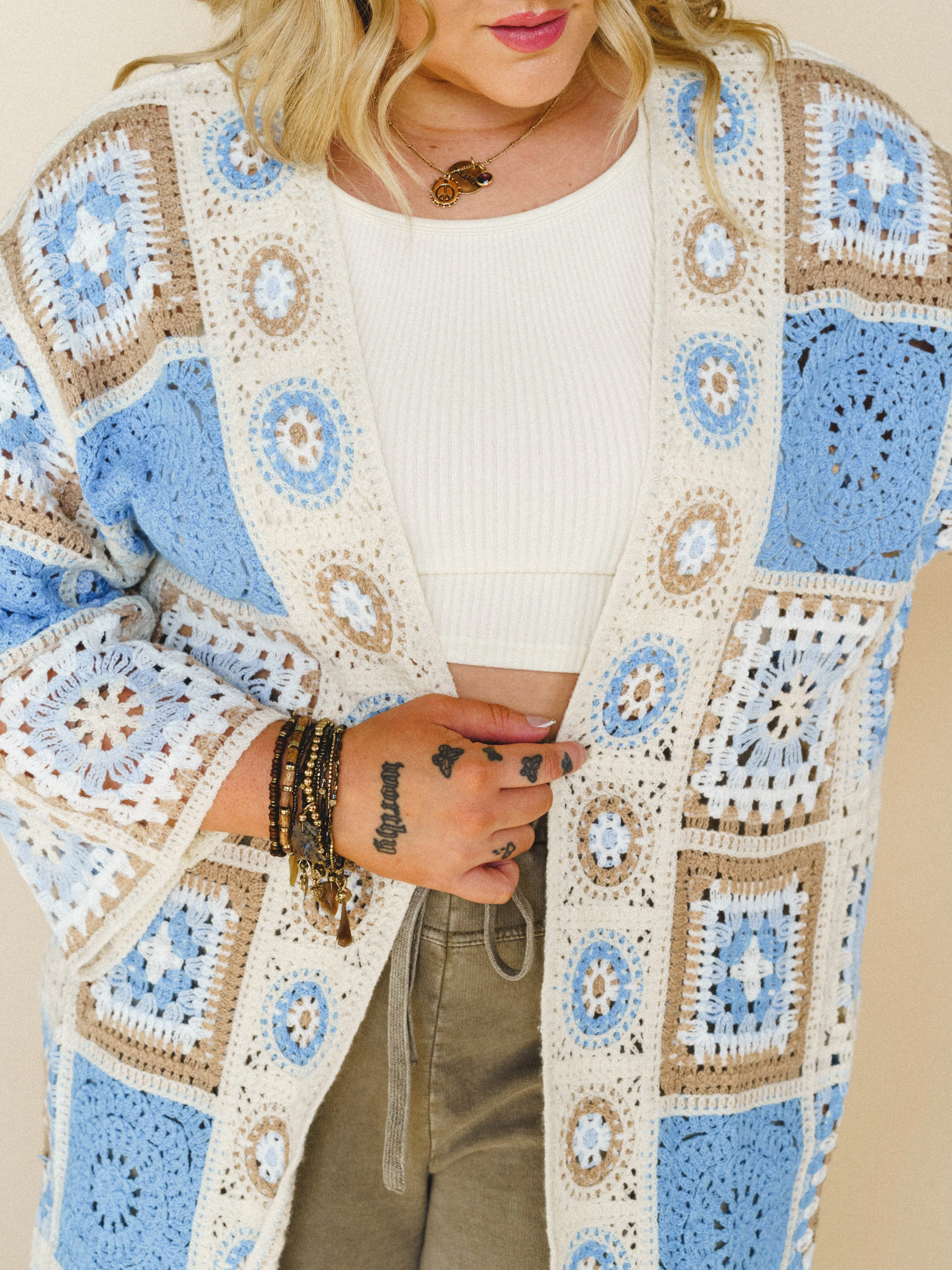 Holiday Journey Cardigan - Blue Multi - Image 5