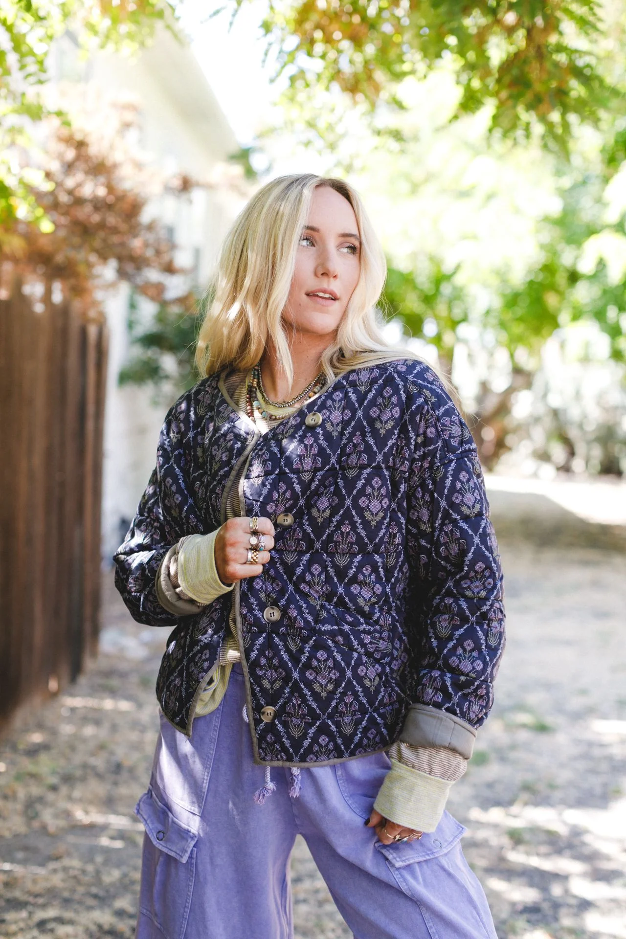 Homestead Hug Floral Jacket - Blue - Image 4