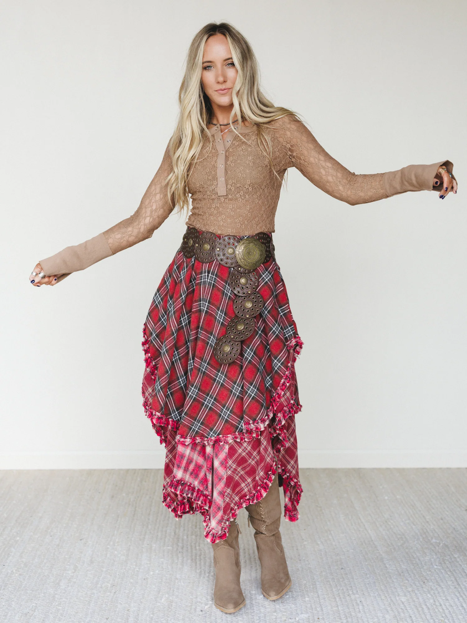 Honeythread Top - Taupe - Image 3