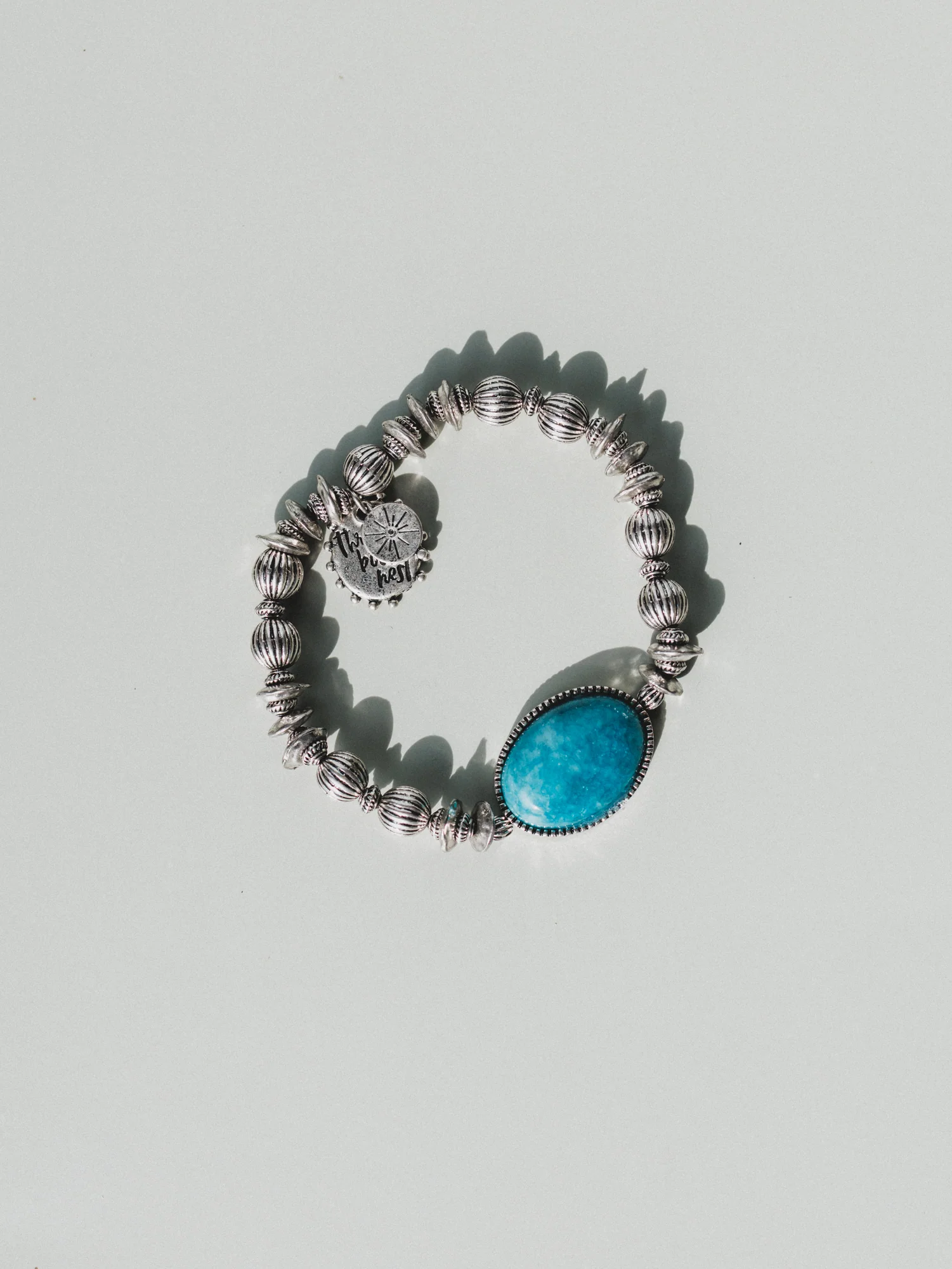 Ibiza Moon Beaded Bracelet - Turquoise - Image 3