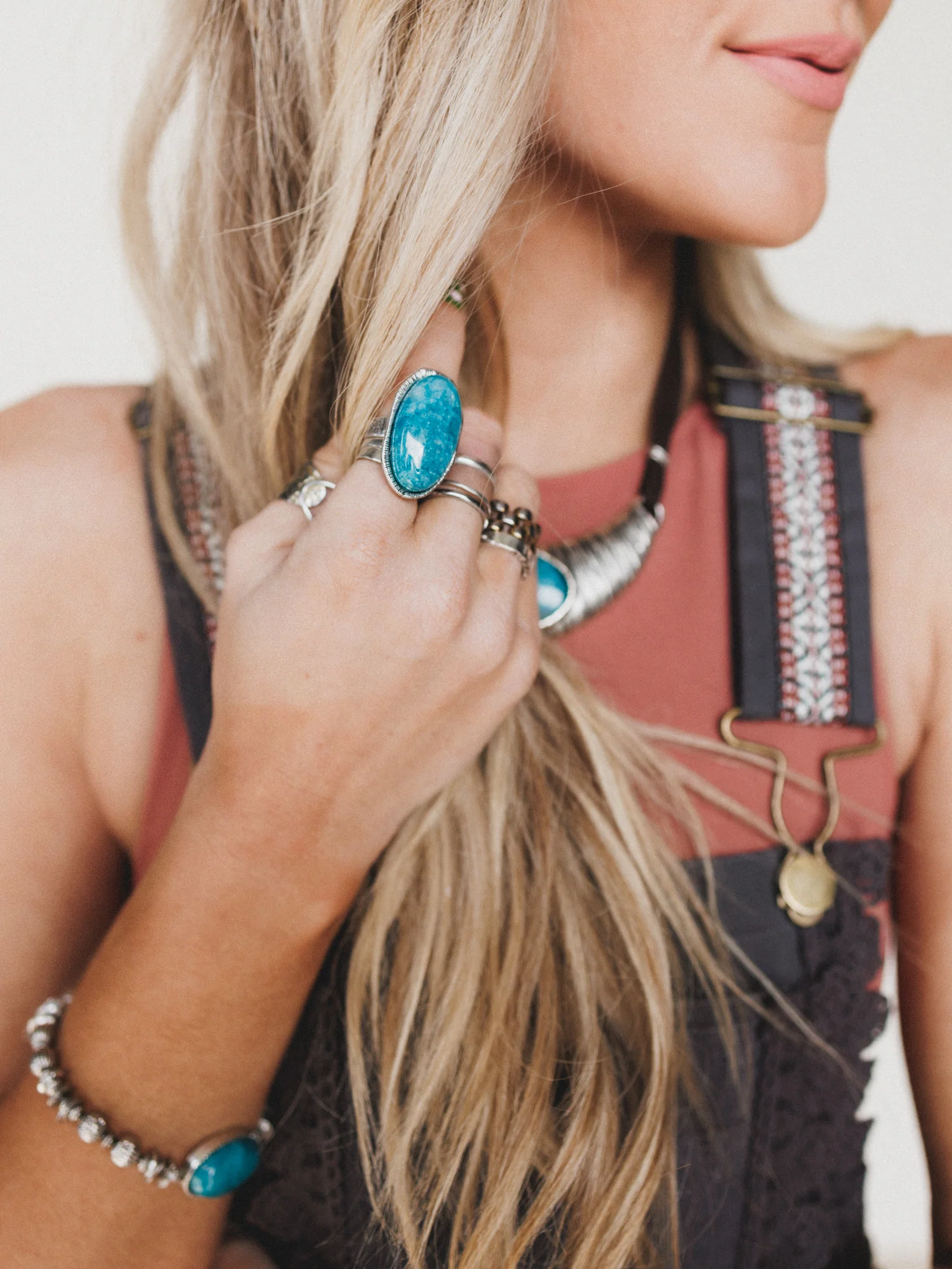 Ibiza Moon Stone Ring - Turquoise - Image 2