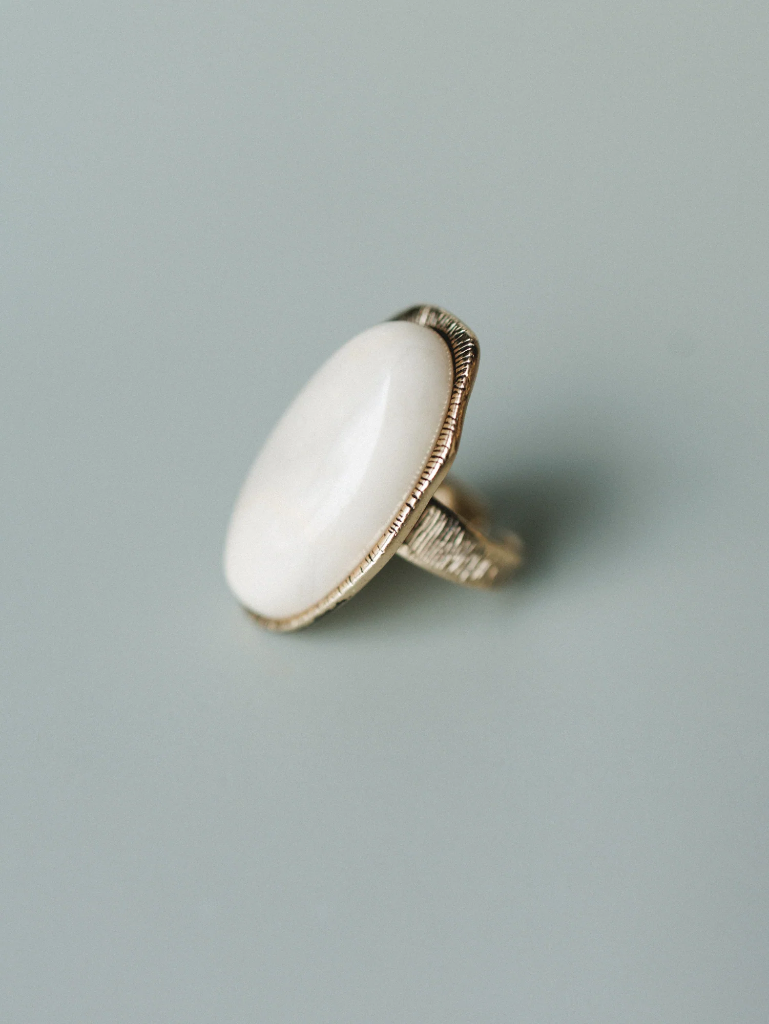 Ibiza Moon Stone Ring - White - Image 4