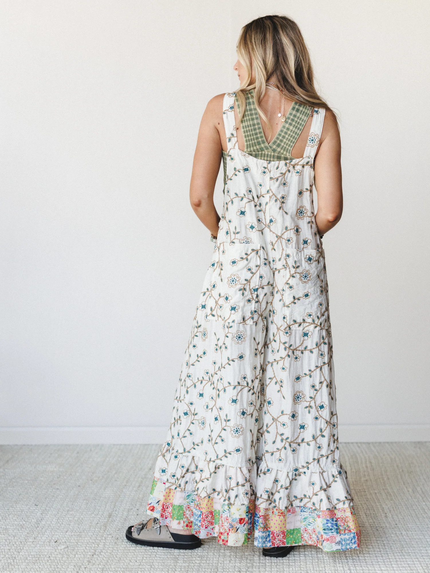 In Love with Lily Jumpsuit - Natural Green Floral - Image 8