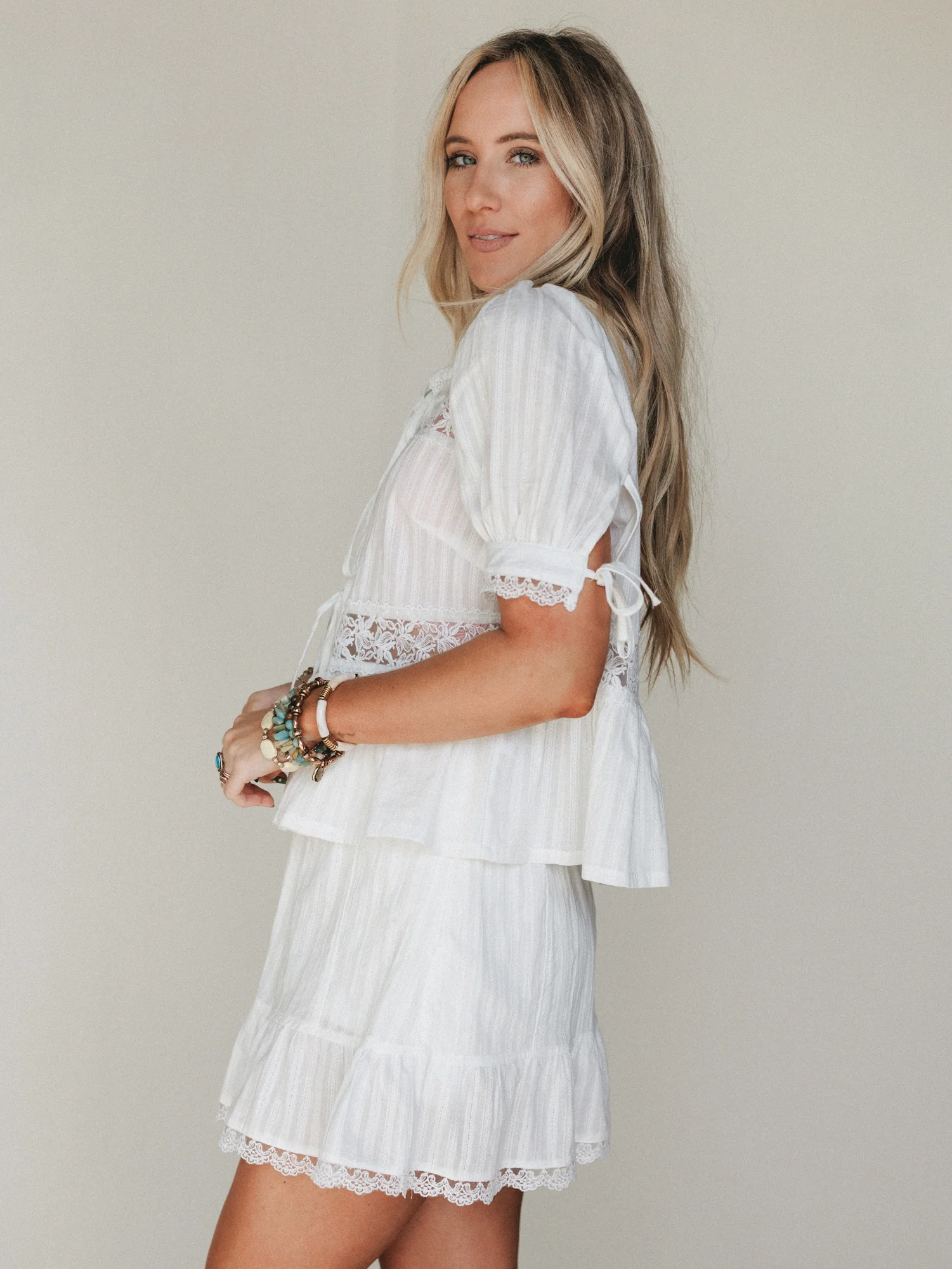 Ingrid Two Piece Set  - Off White - Image 3