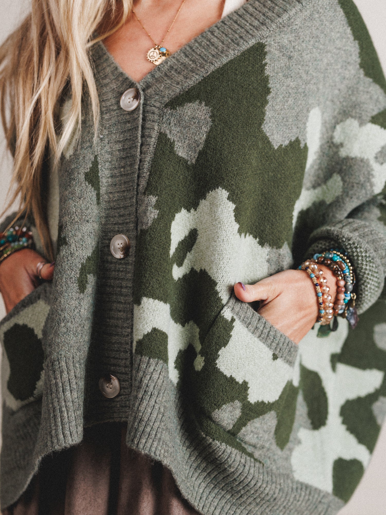 Into The Dusk Cardigan - Camo - Image 4