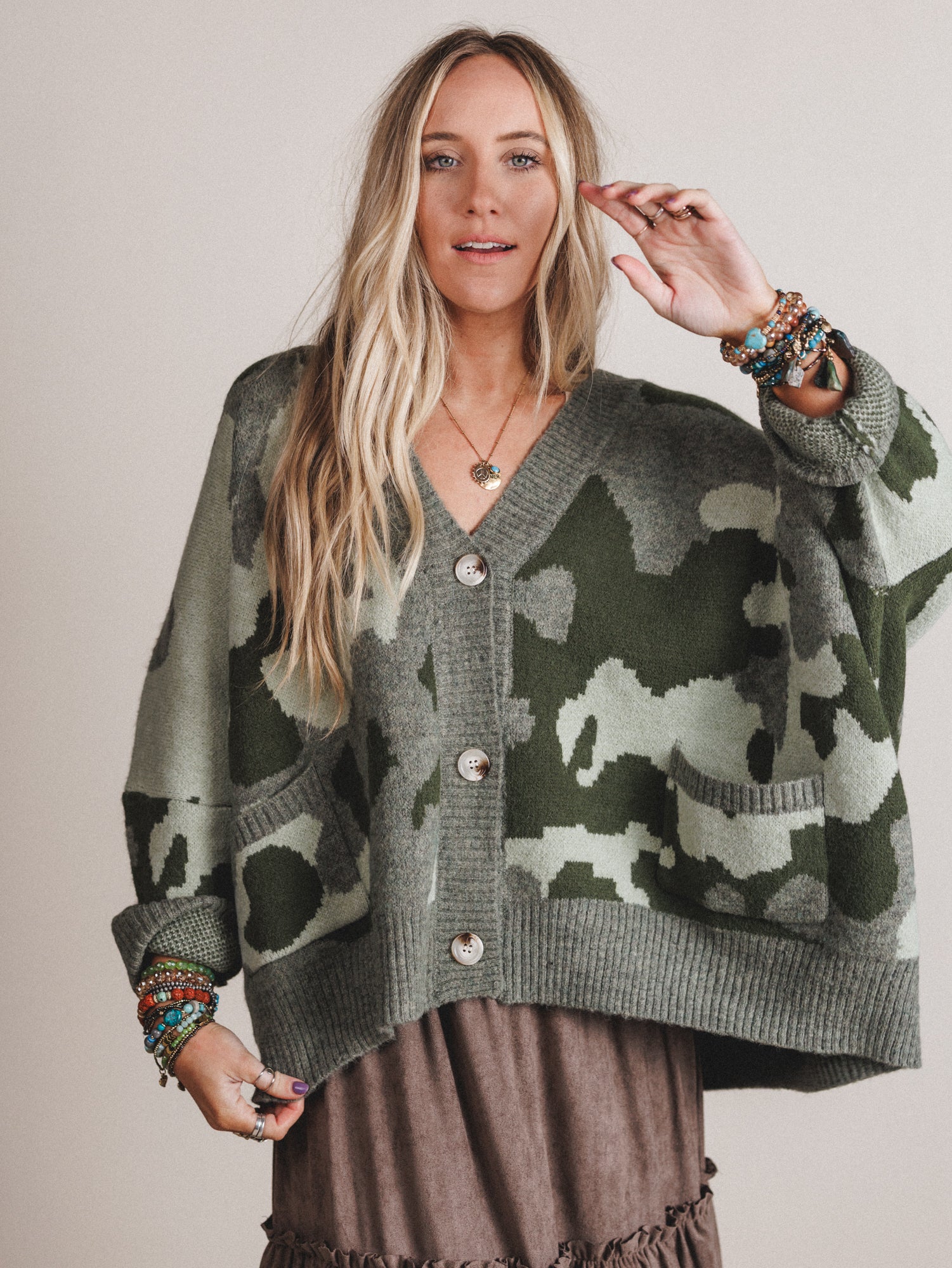 Into The Dusk Cardigan - Camo - Image 5