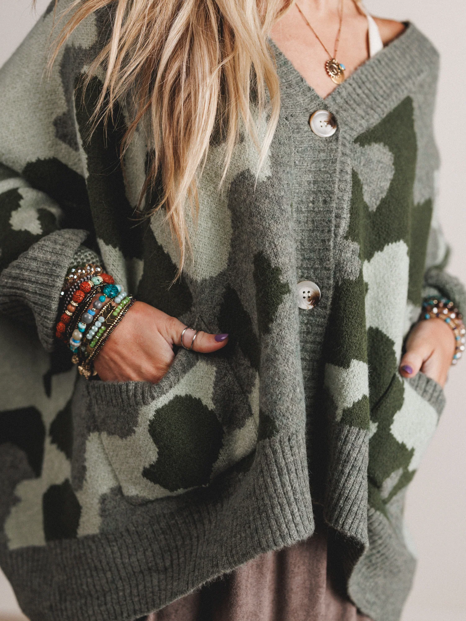Into The Dusk Cardigan - Camo - Image 7