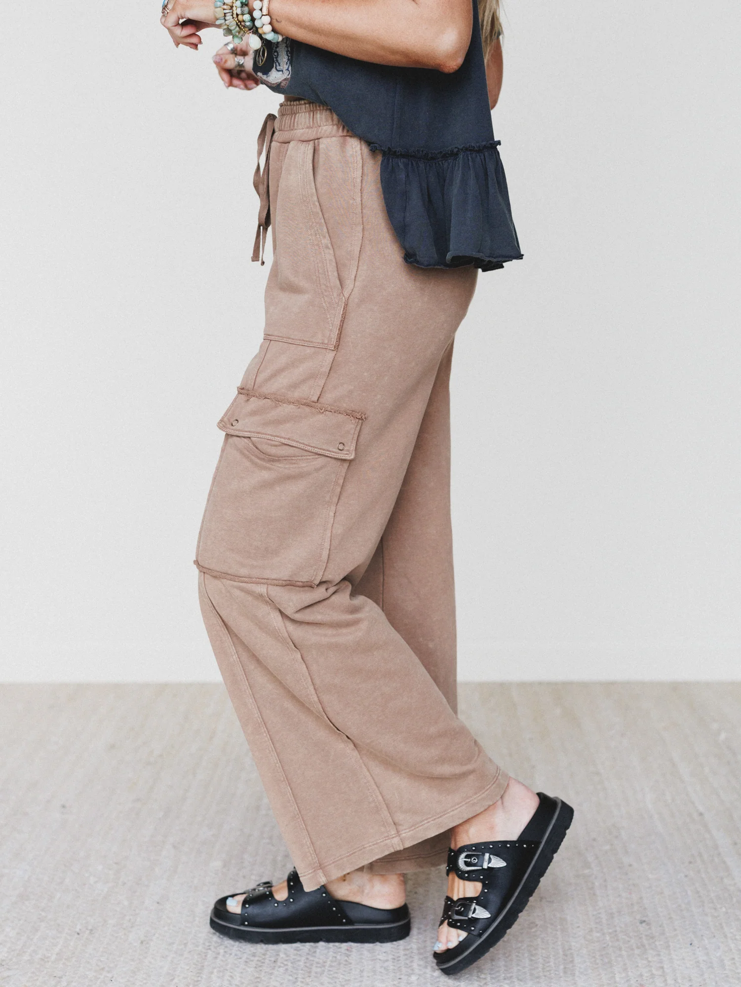 It's a Match Wide Leg Pants - Mocha Mousse - Image 2