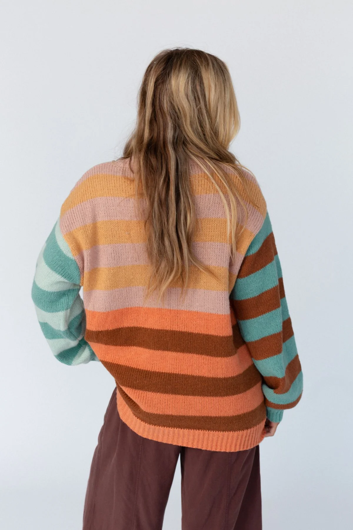 Its A Win Striped Sweater - Apricot Multi - Image 11