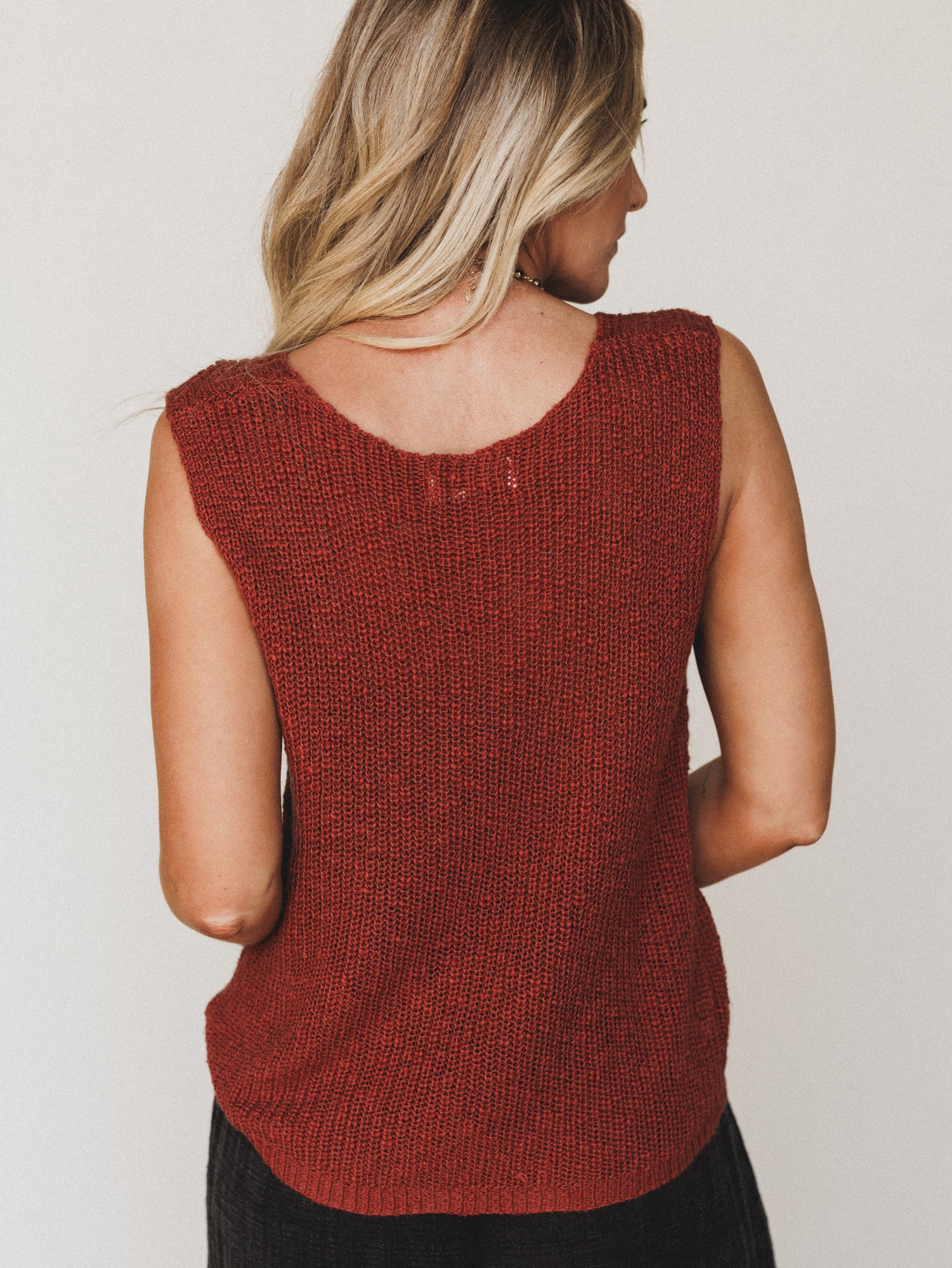 Jane Marie Sweater Top - Rust - Image 5