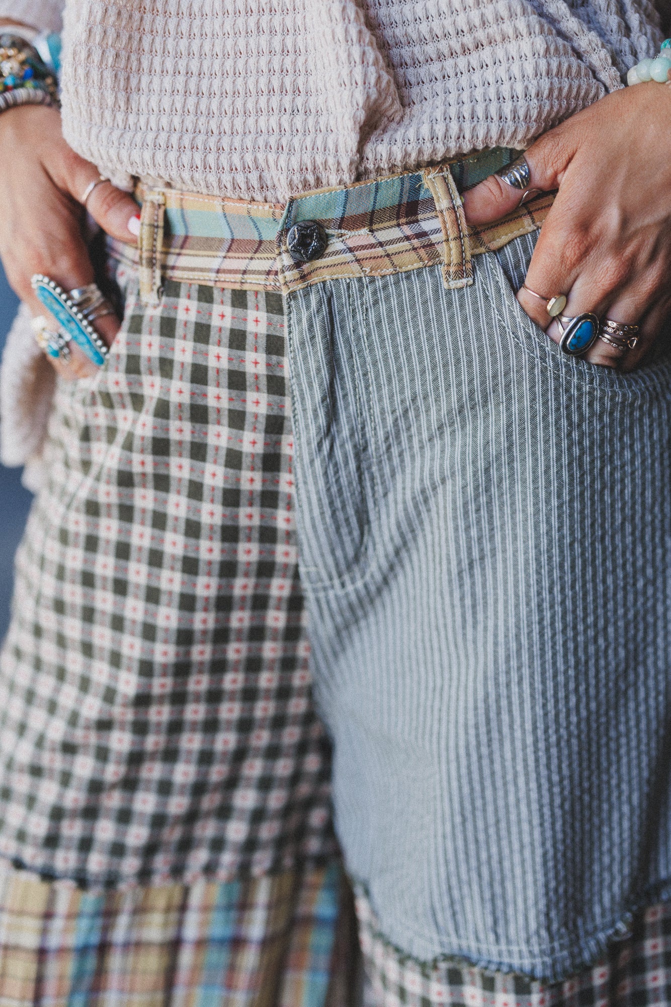 Jane Tiered Pants - Olive - Image 3