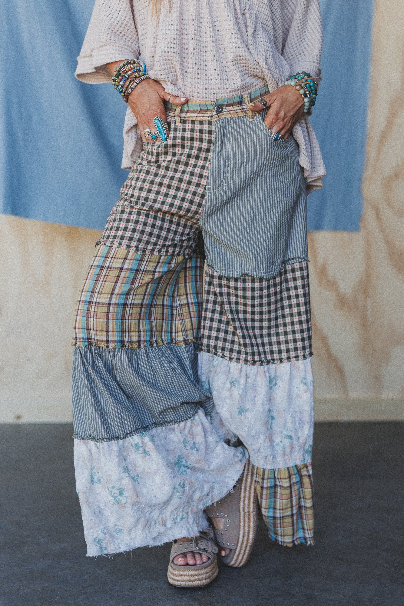 Jane Tiered Pants - Olive - Image 4