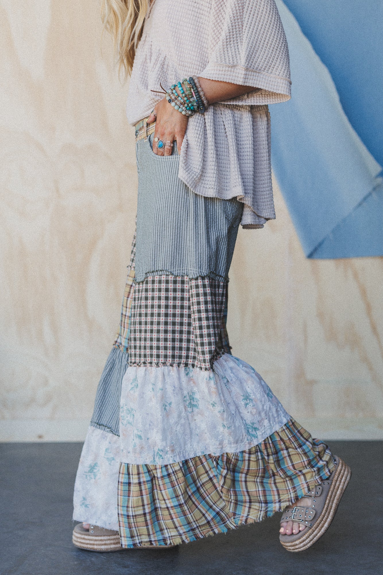 Jane Tiered Pants - Olive - Image 5