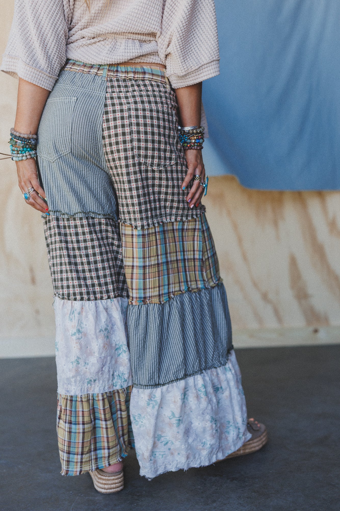 Jane Tiered Pants - Olive - Image 6