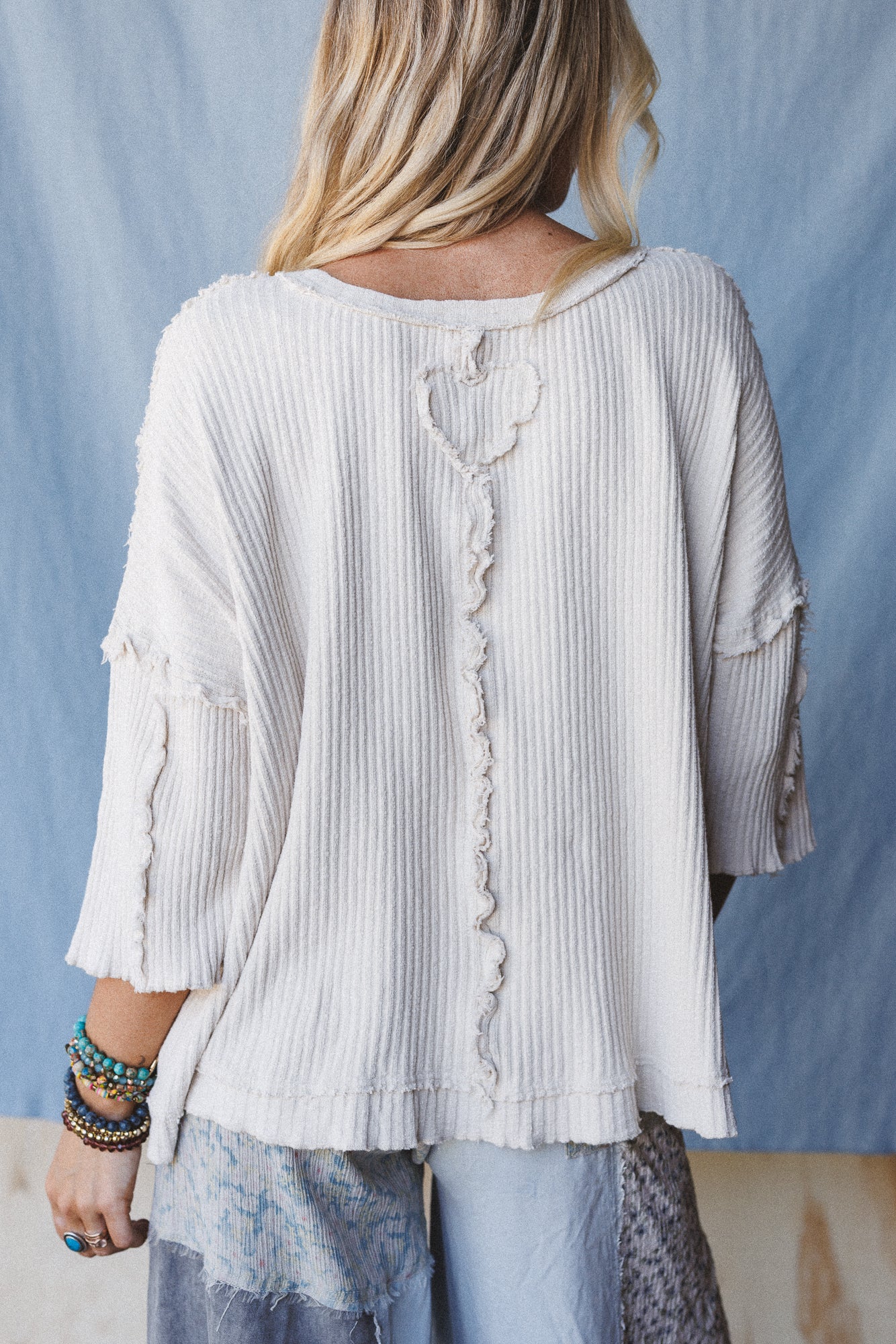 Jaqueline Textured Top - Ecru - Image 5