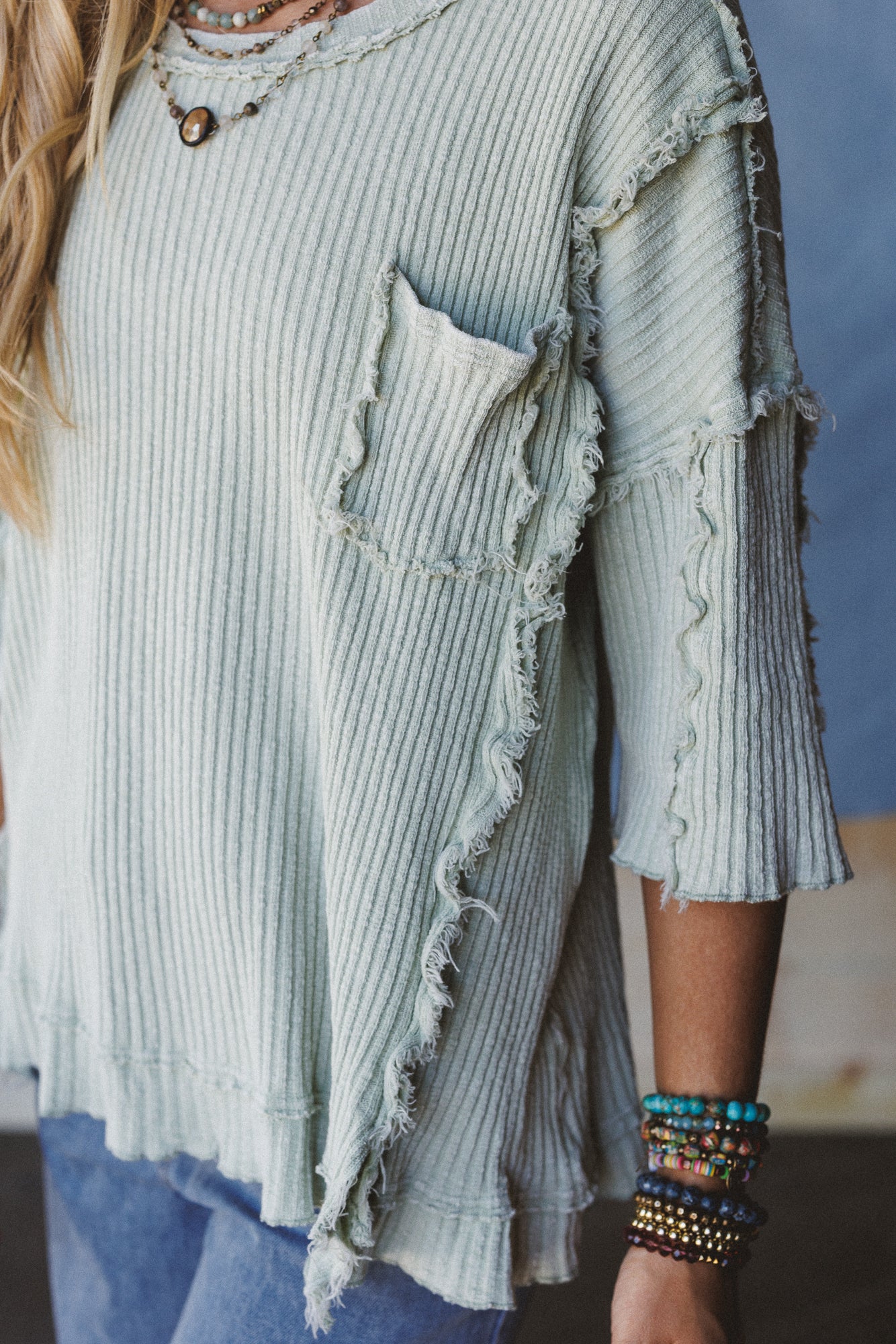 Jaqueline Textured Top - Sage - Image 3