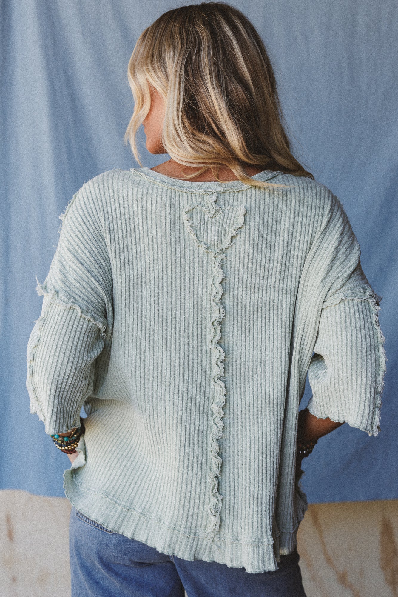 Jaqueline Textured Top - Sage - Image 4