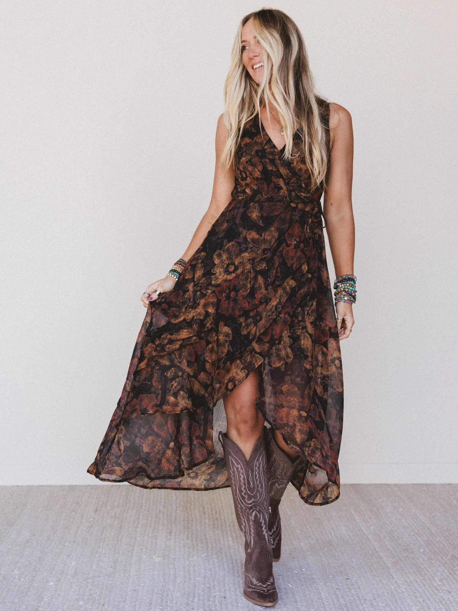 Jocelyn Wrap Dress - Black