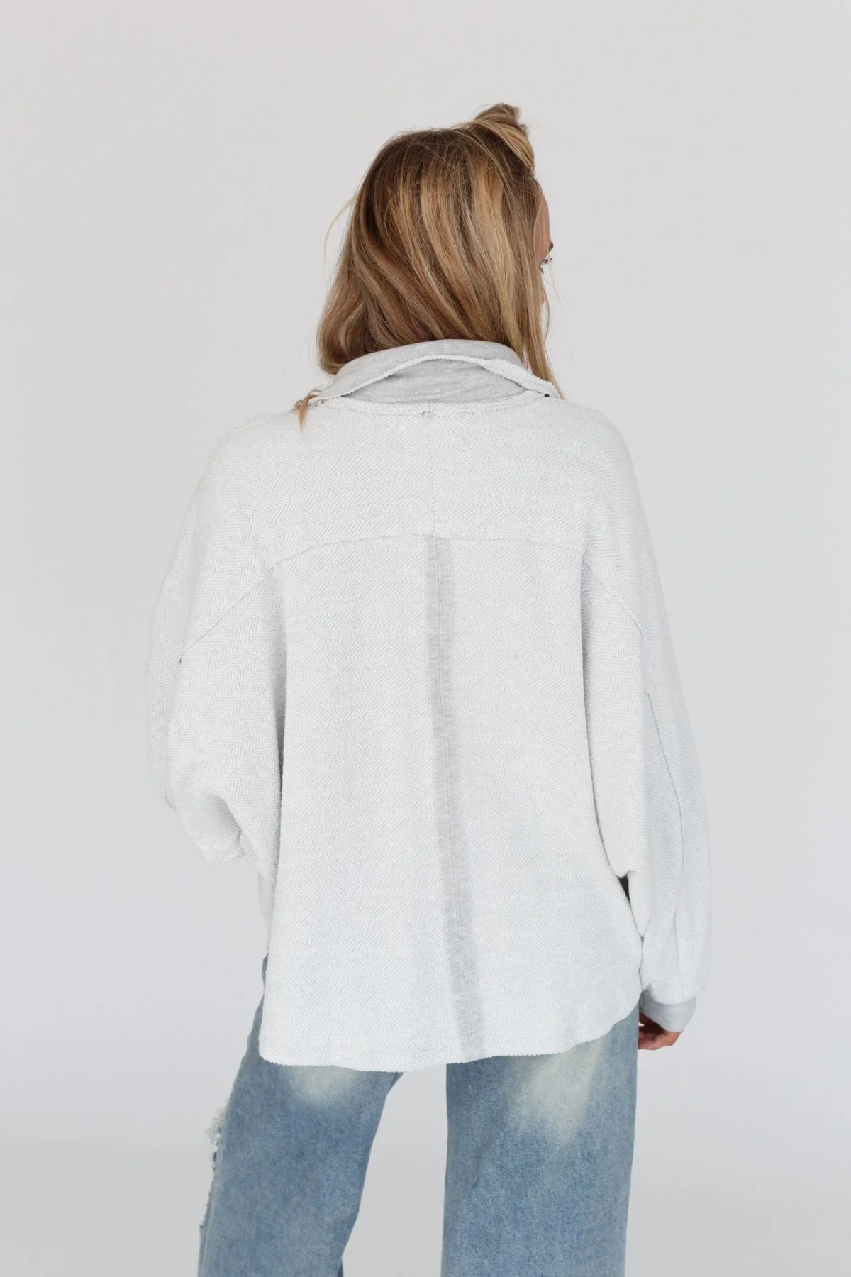 Jodi Textured Knit Top - Heather Gray - Image 5