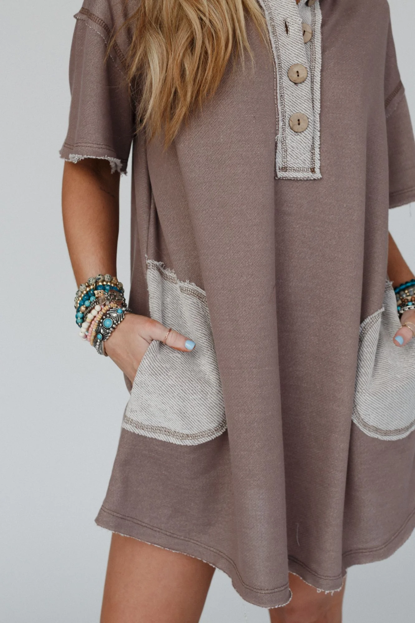 The Nest Jodi Tunic Dress - Mocha - Image 5