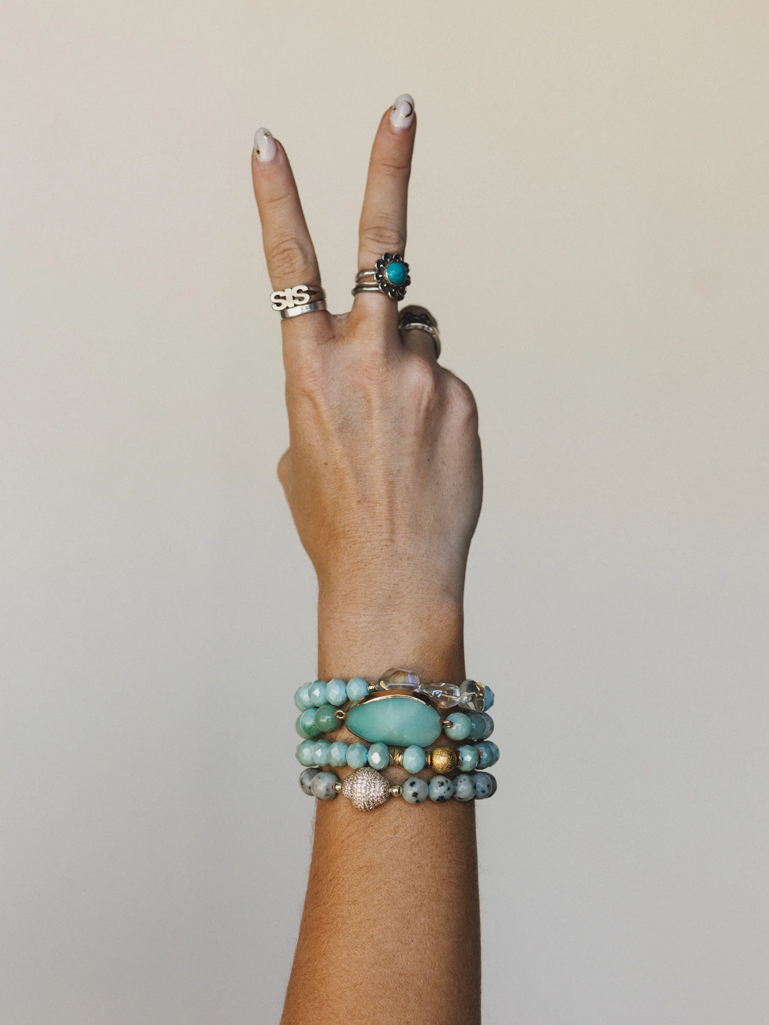 Julia Bracelet Set - Amazonite
