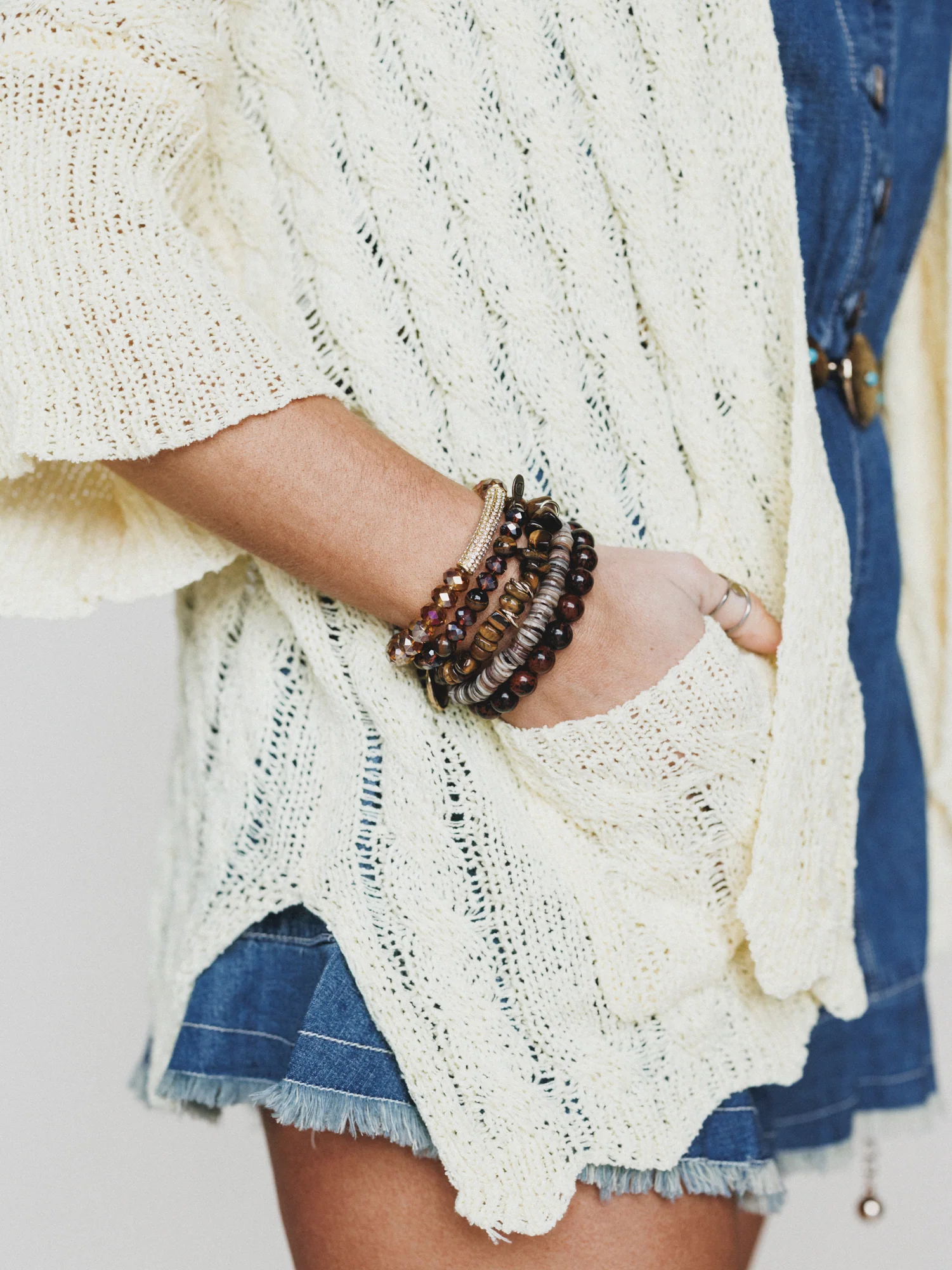 June Beaded Bracelets - Burgundy - Image 3